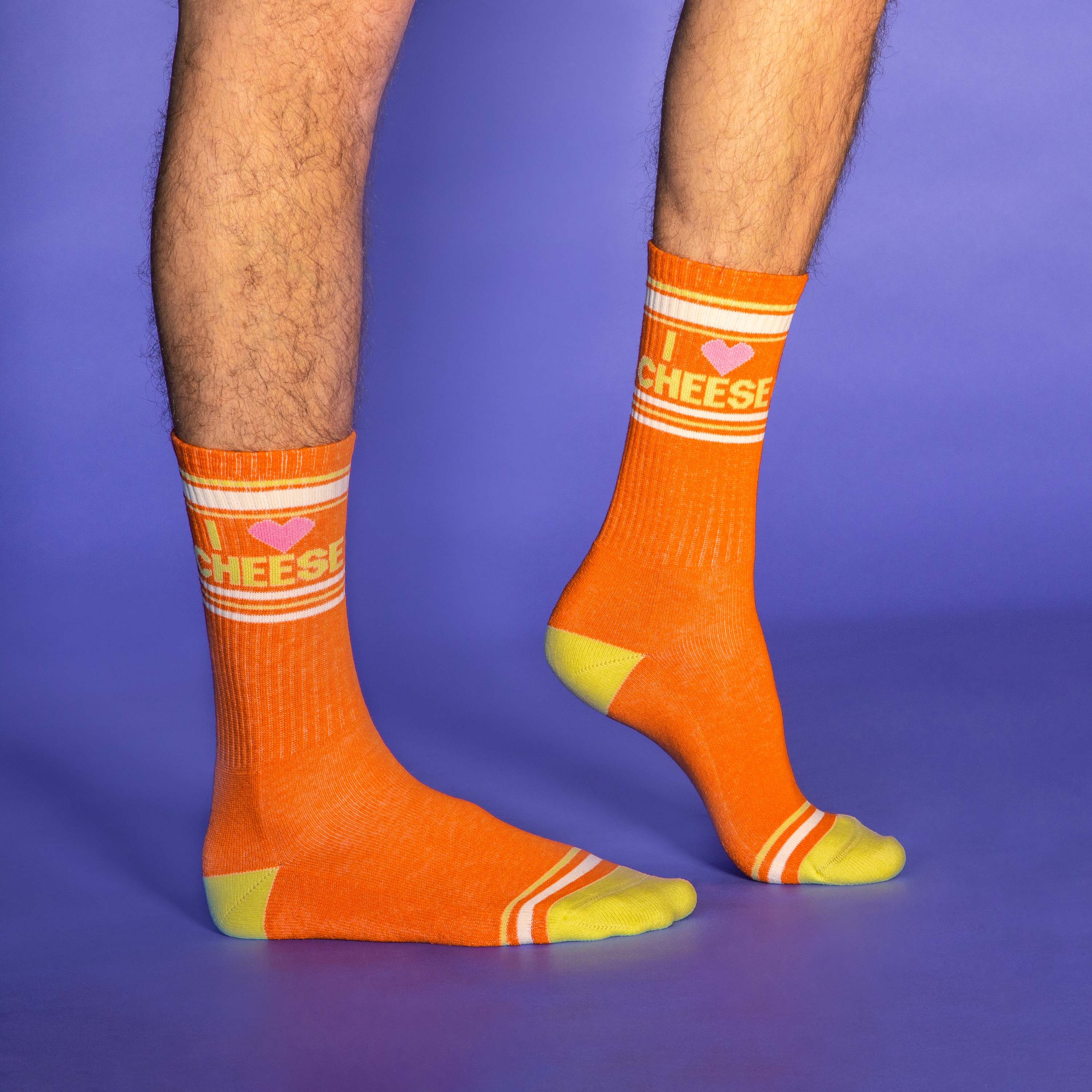 I ❤️ Cheese Gym Crew Socken