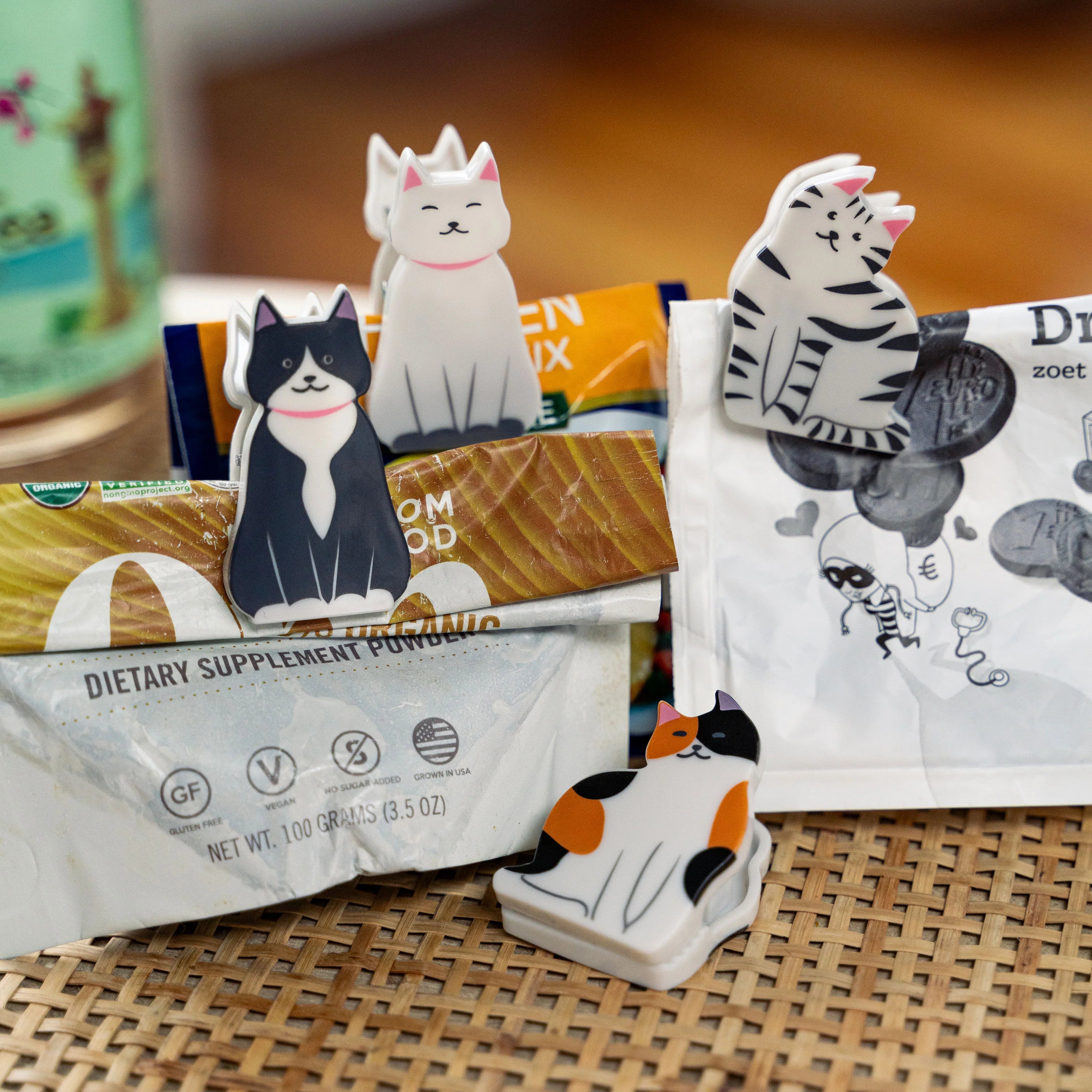 Taschen Katzen Clips von Kikkerland