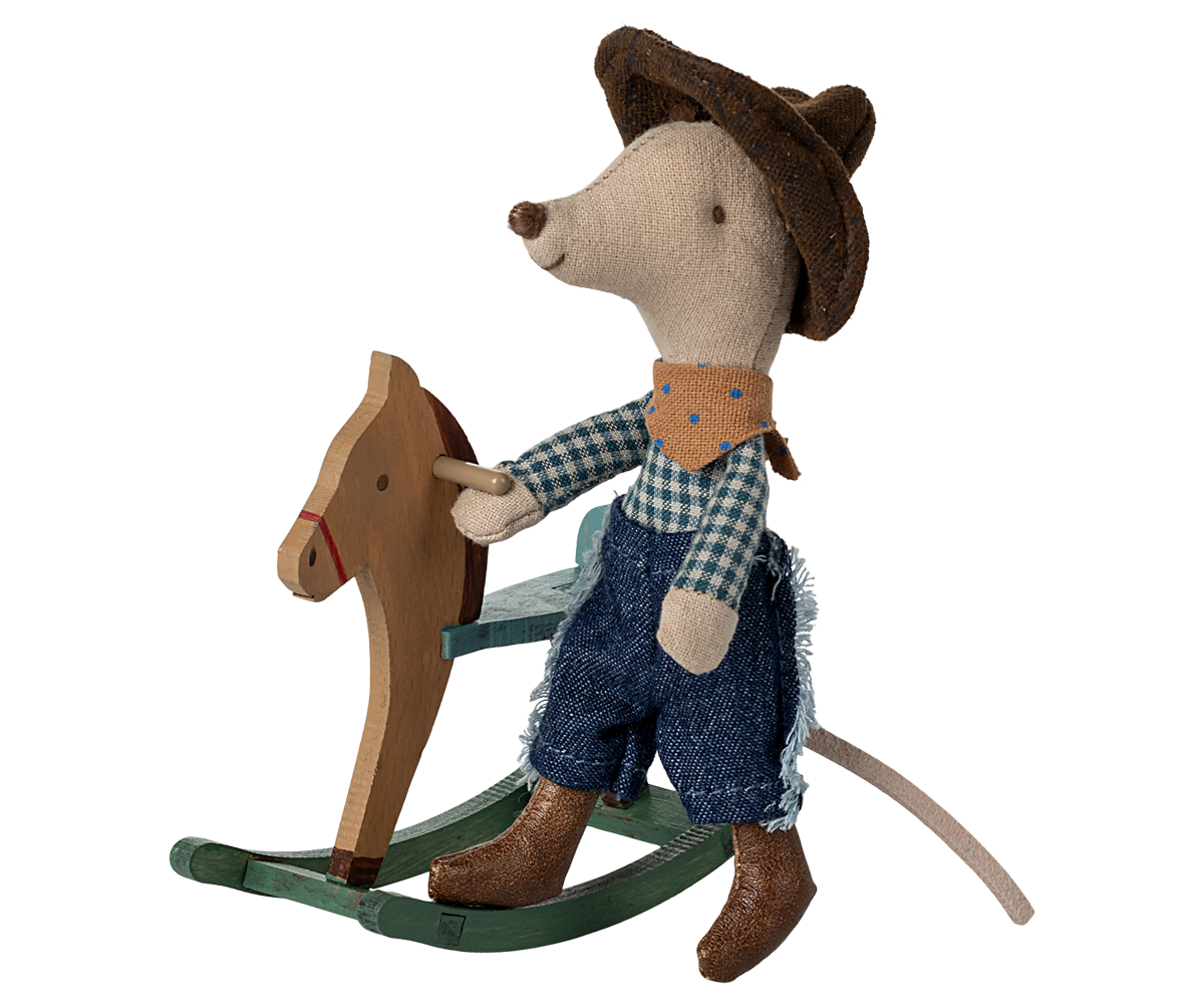 Cowboy Maus auf Schaukelpferd von Maileg