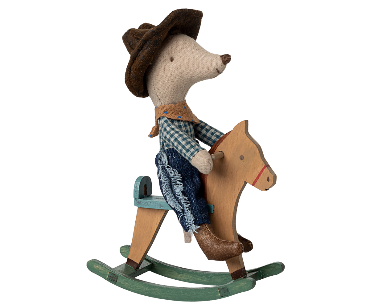 Cowboy Maus auf Schaukelpferd von Maileg