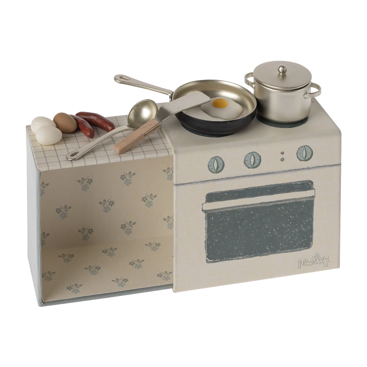 Miniatur-Küche mit Kochutensilien Vintage von Maileg