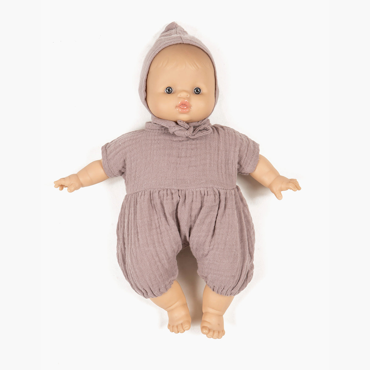 Puppenhosenkleid mit Mütze für Puppen klein von Minikane