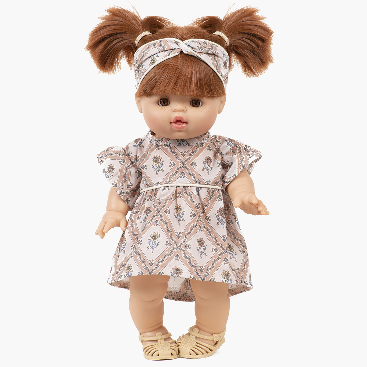 Kleid mit Haarband für Puppen gross von Minikane