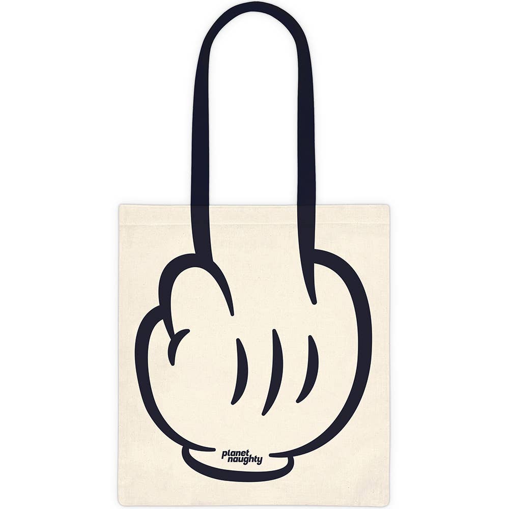 Shopper Fuck You – Bio-Baumwoll-Tasche mit Mittelfinger-Motiv von Planet Naughty