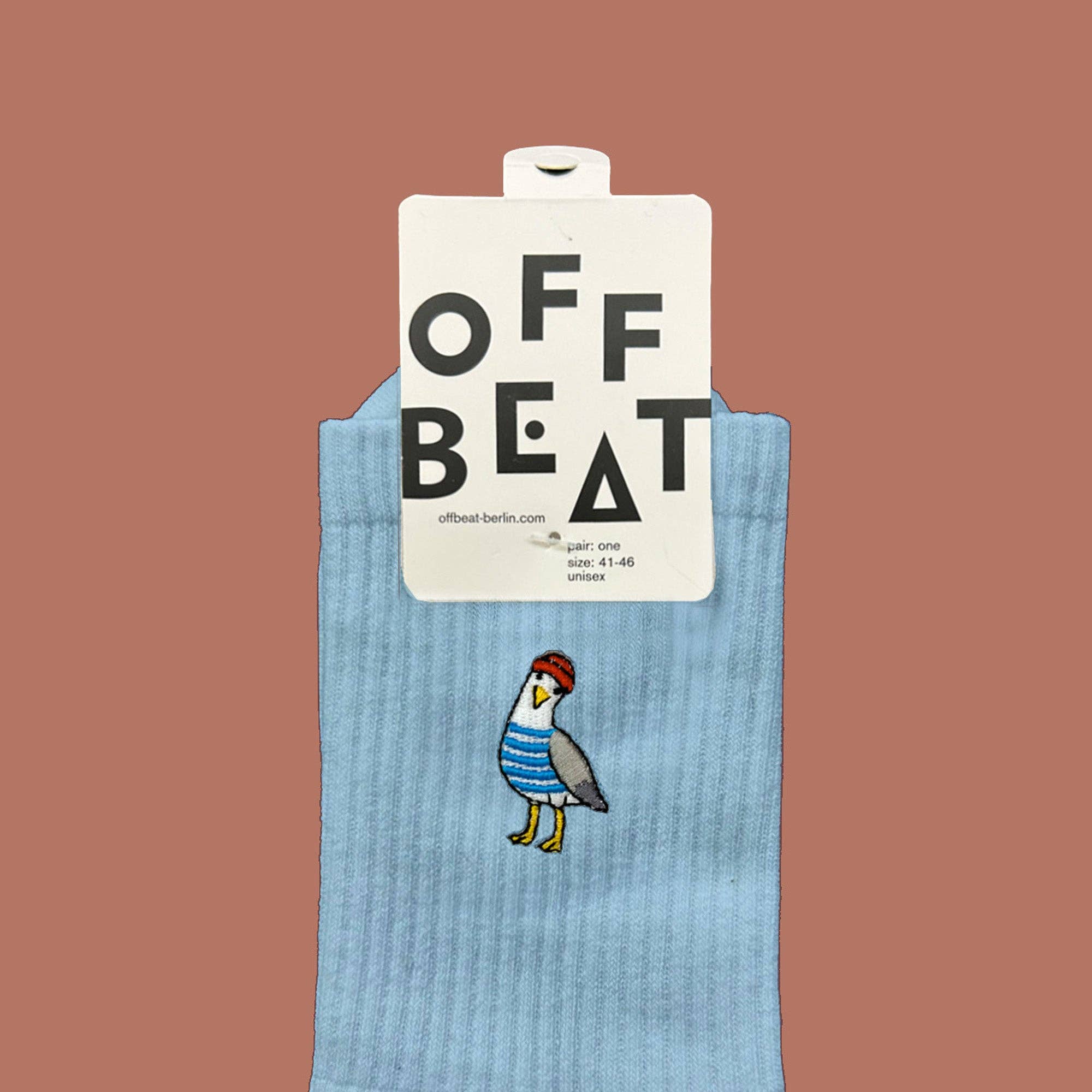 Bestickte Socken - Möwe von Offbeat