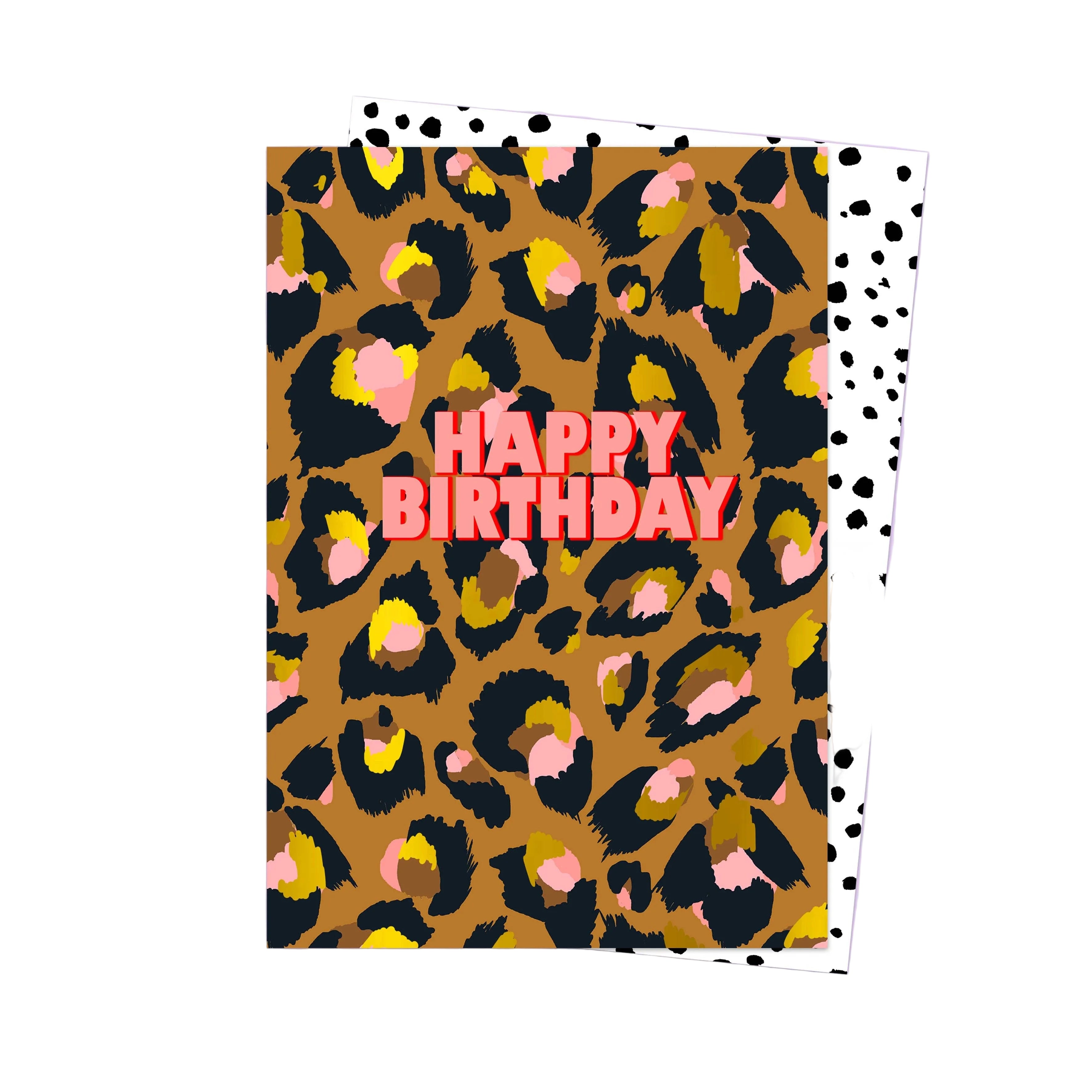 Happy Birthday Leopardenmuster – Geburtstagskarte von Eleanor Bowmer