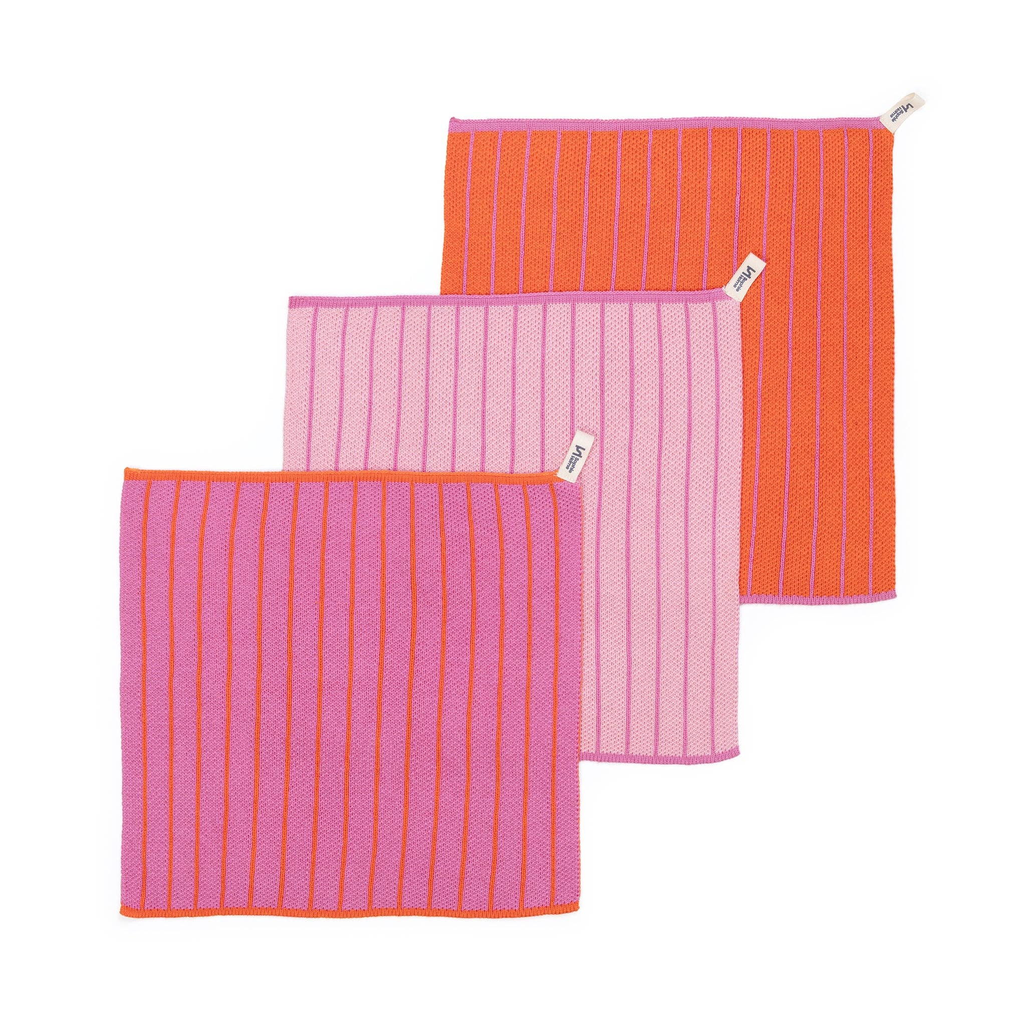 Sophie Home Spültuch Pink Stripes – Detailansicht Streifenmuster Baumwollstrick
