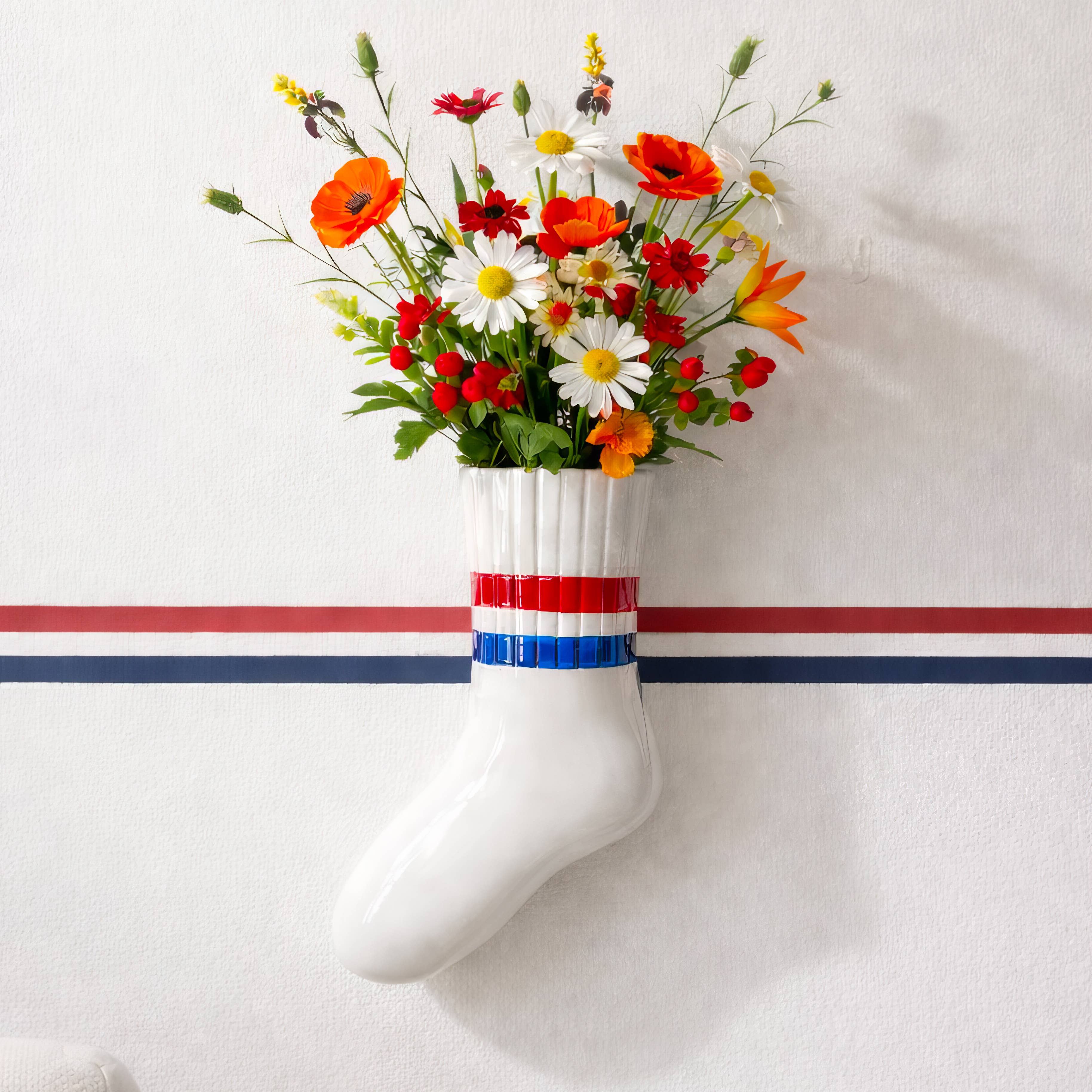 Wandvase Socke von Upside Stories - Stimmungsbild Wohnen Deko