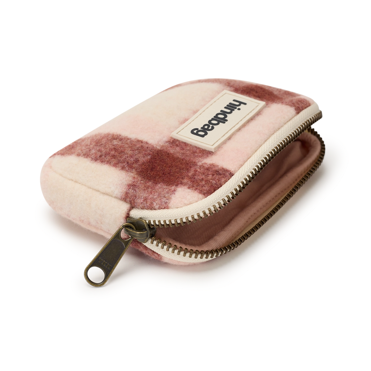Portemonnaie Lili Hindbag Rosa – Lifestyle geöffnet mit Inhalt