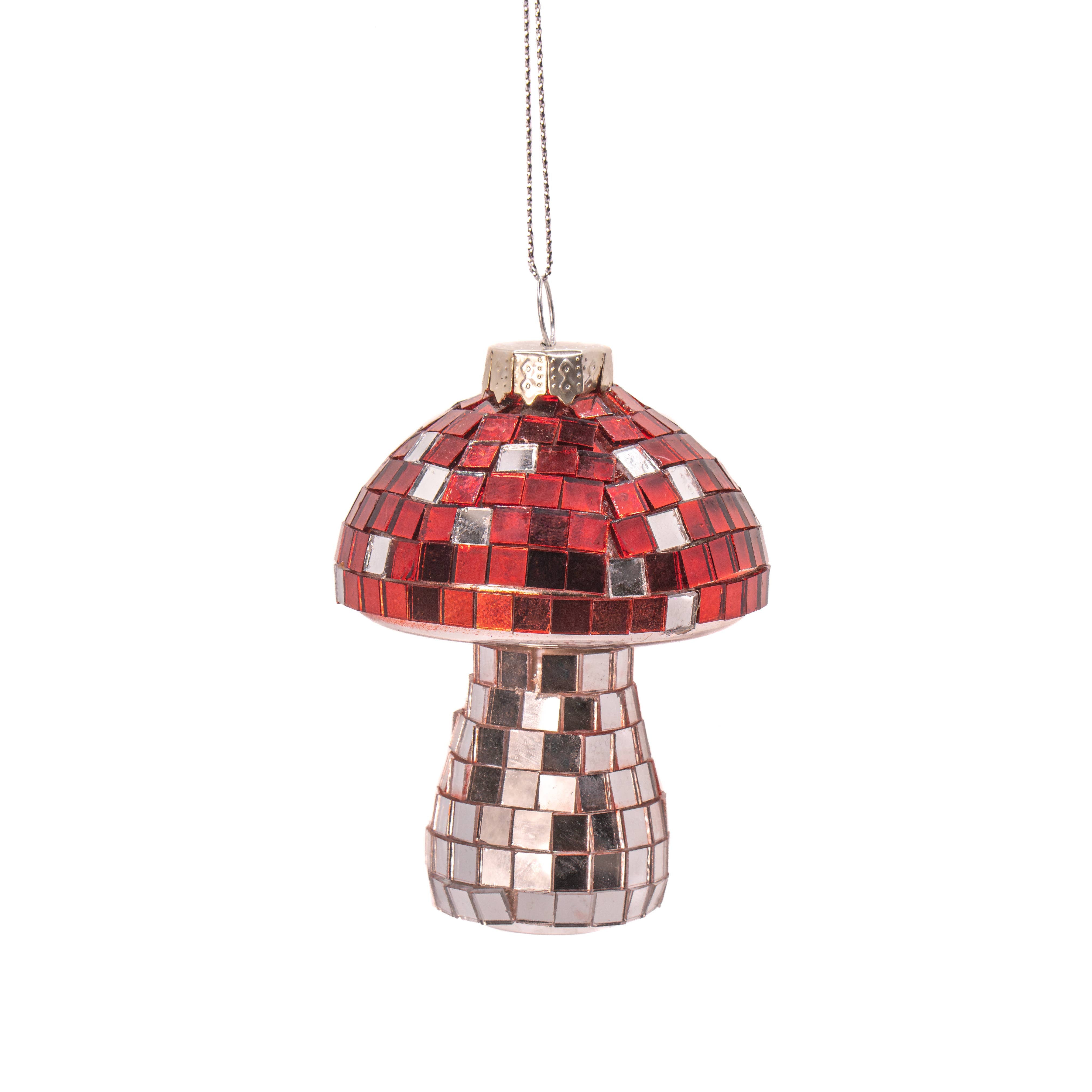 Baumschmuck Pilz-Spiegelkugel von Sass & Belle – verspiegelter Christbaumschmuck in Pilzform