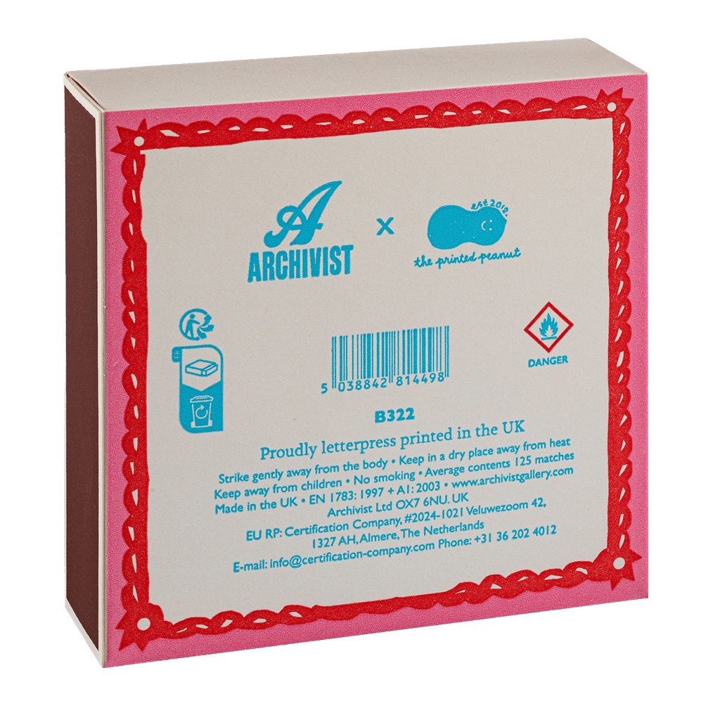 Streichholzschachtel „Burning Bright Like My Love“ von Archivist Gallery