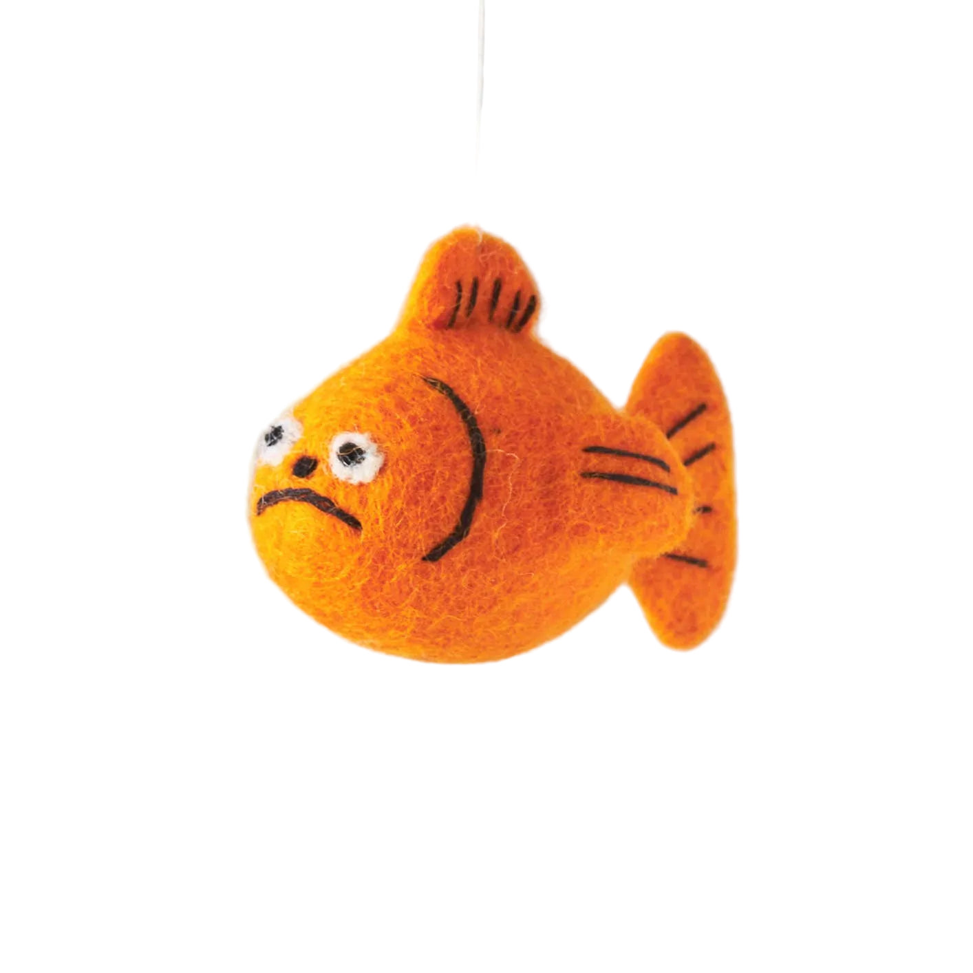 Weihnachtsanhänger Goldfisch von Wrap – handgefertigter Filzanhänger 100% Fairtrade aus Nepal