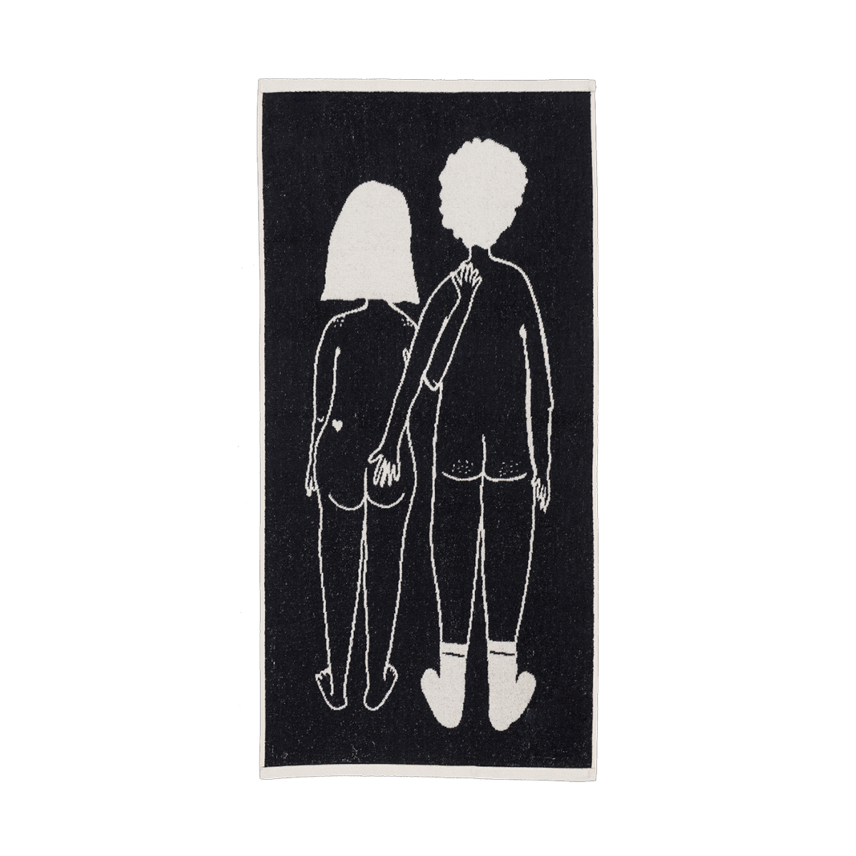 Handtuch helen b Nacktes Paar – Detailansicht Illustration Rückenansicht Paar