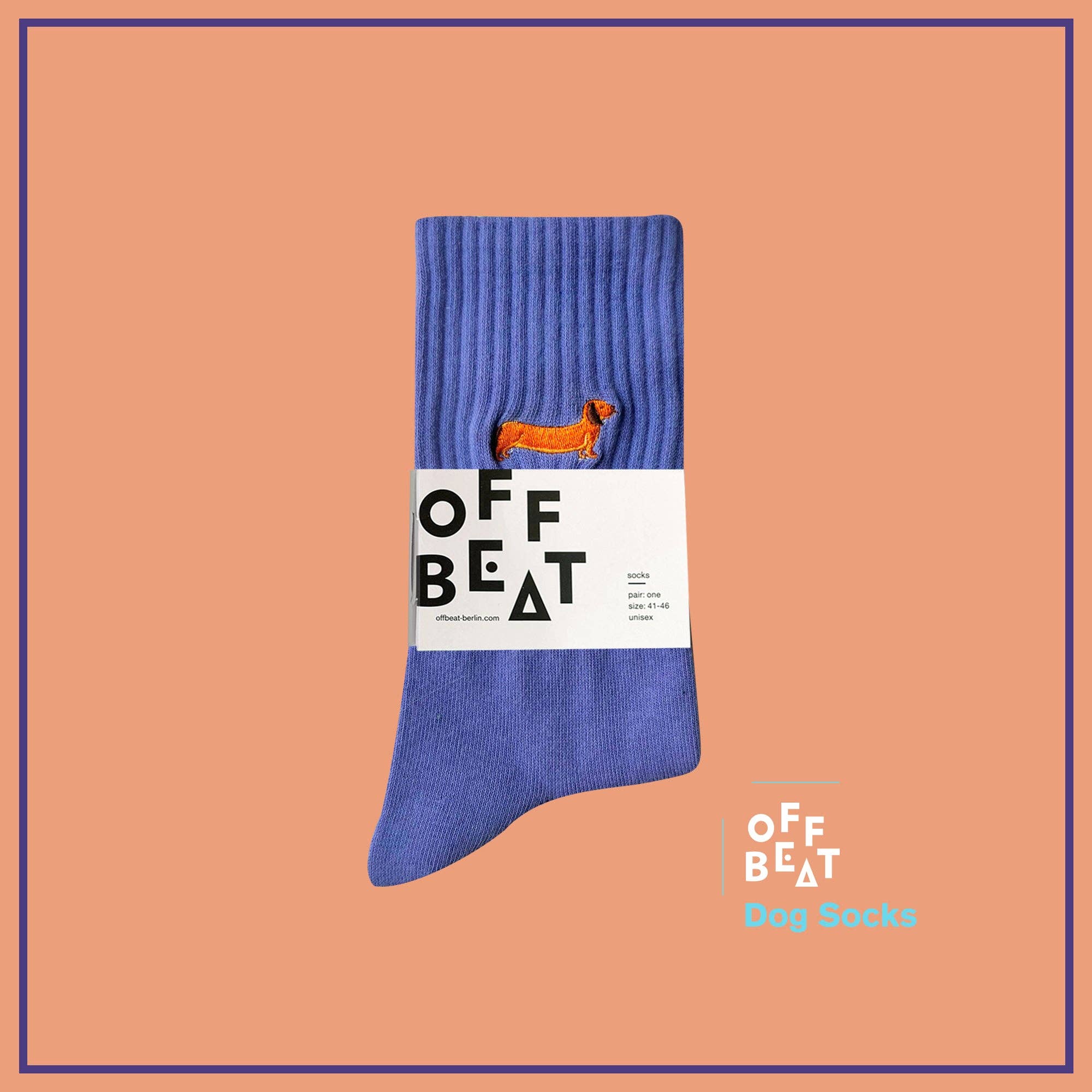 Bestickte Socken - Dachshund von Offbeat