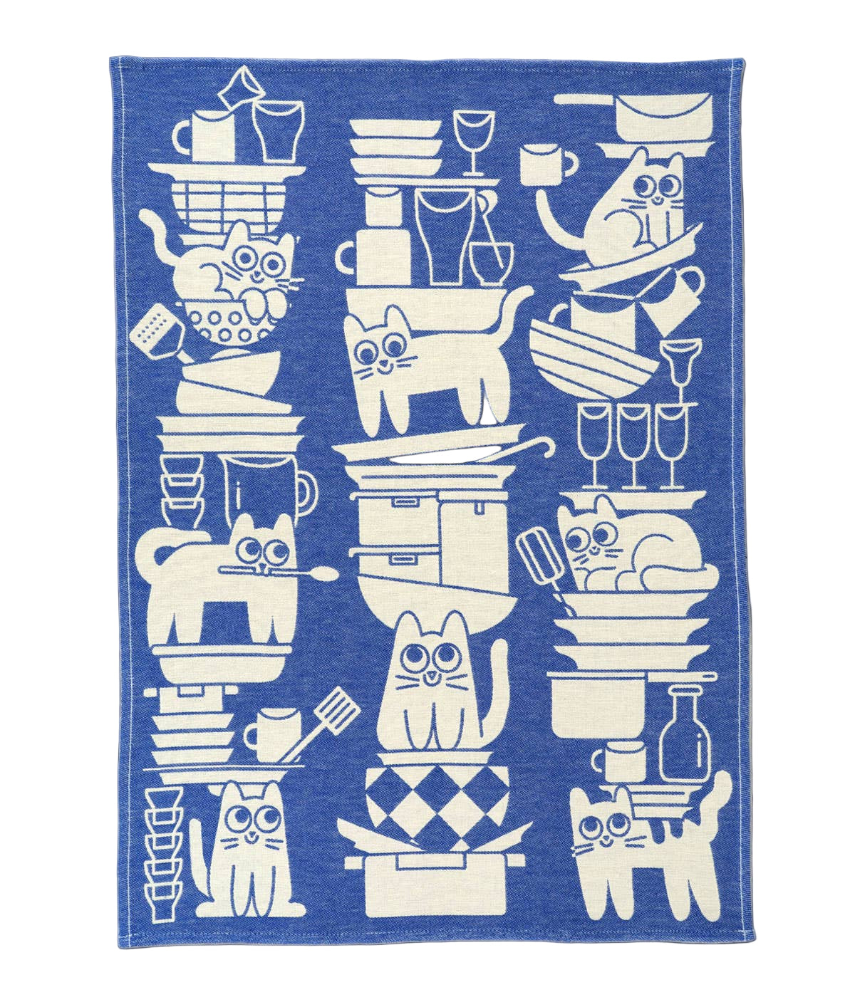 Geschirrtuch Kuechen Katzen Helpful Cats von Wrap - Katze Kueche Geschenk Elliot Kruszynski