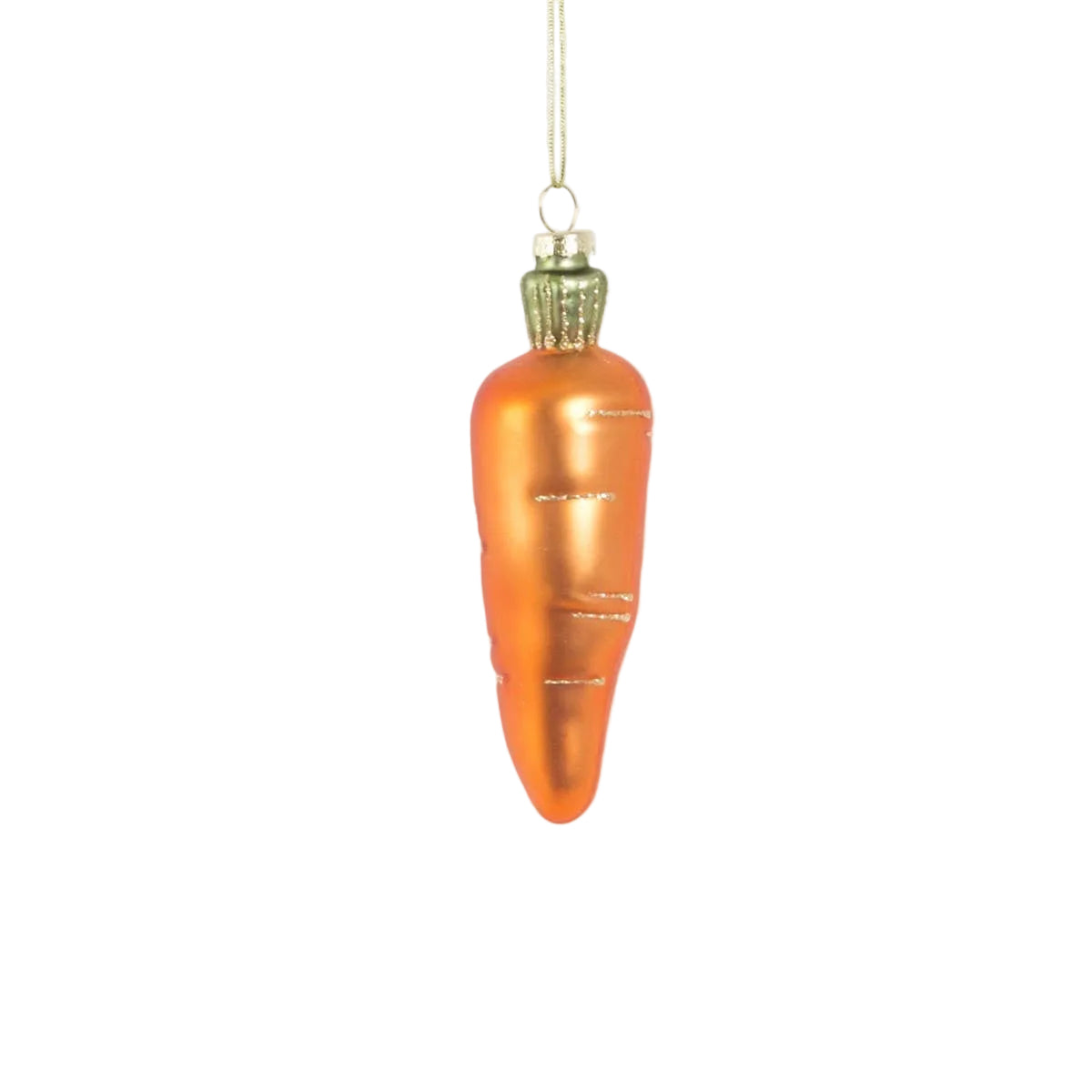 Baumschmuck Karotte von Sass & Belle – Weihnachtsanhänger in Karottenform mit goldenem Aufhänger