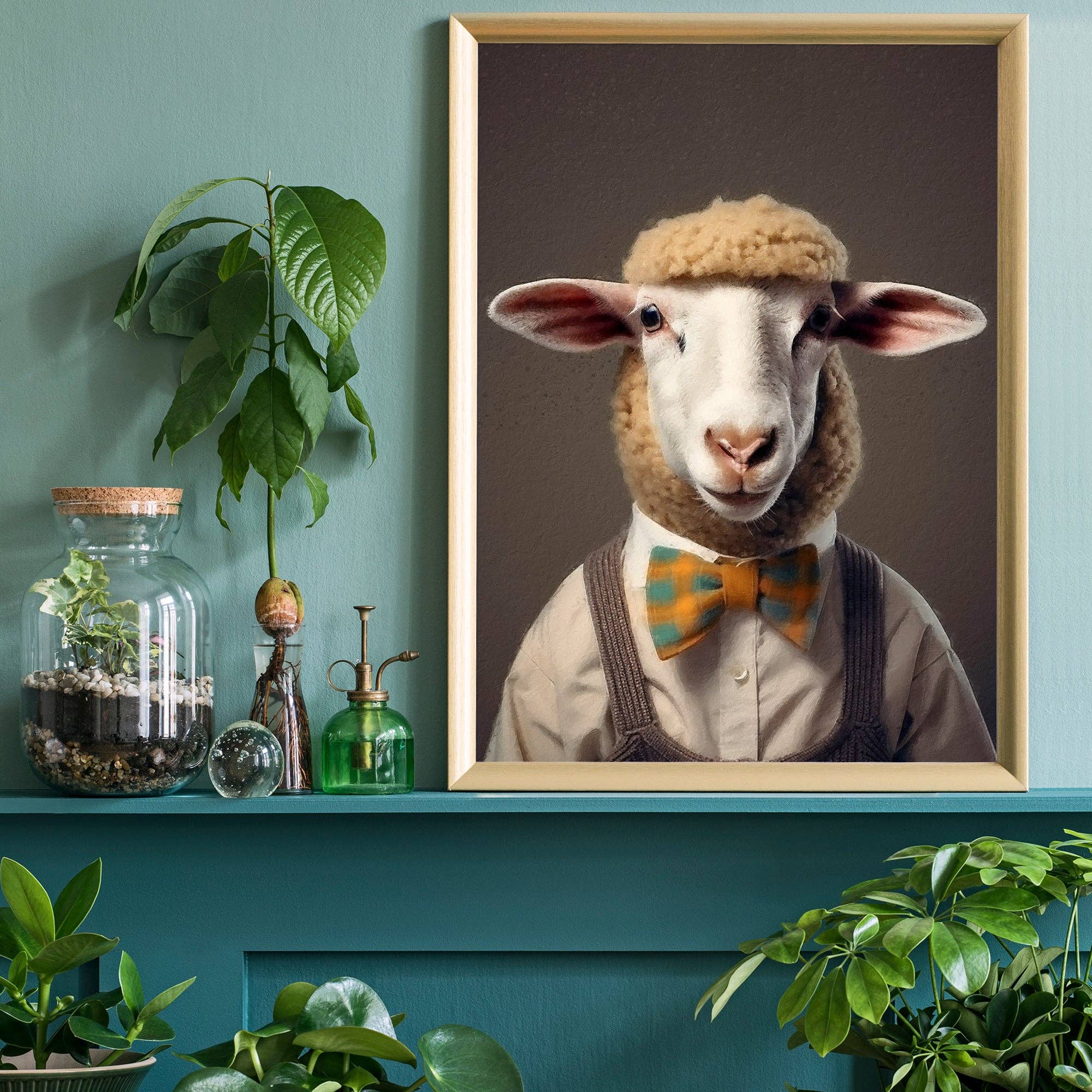 Poster Sheep Animal Portrait