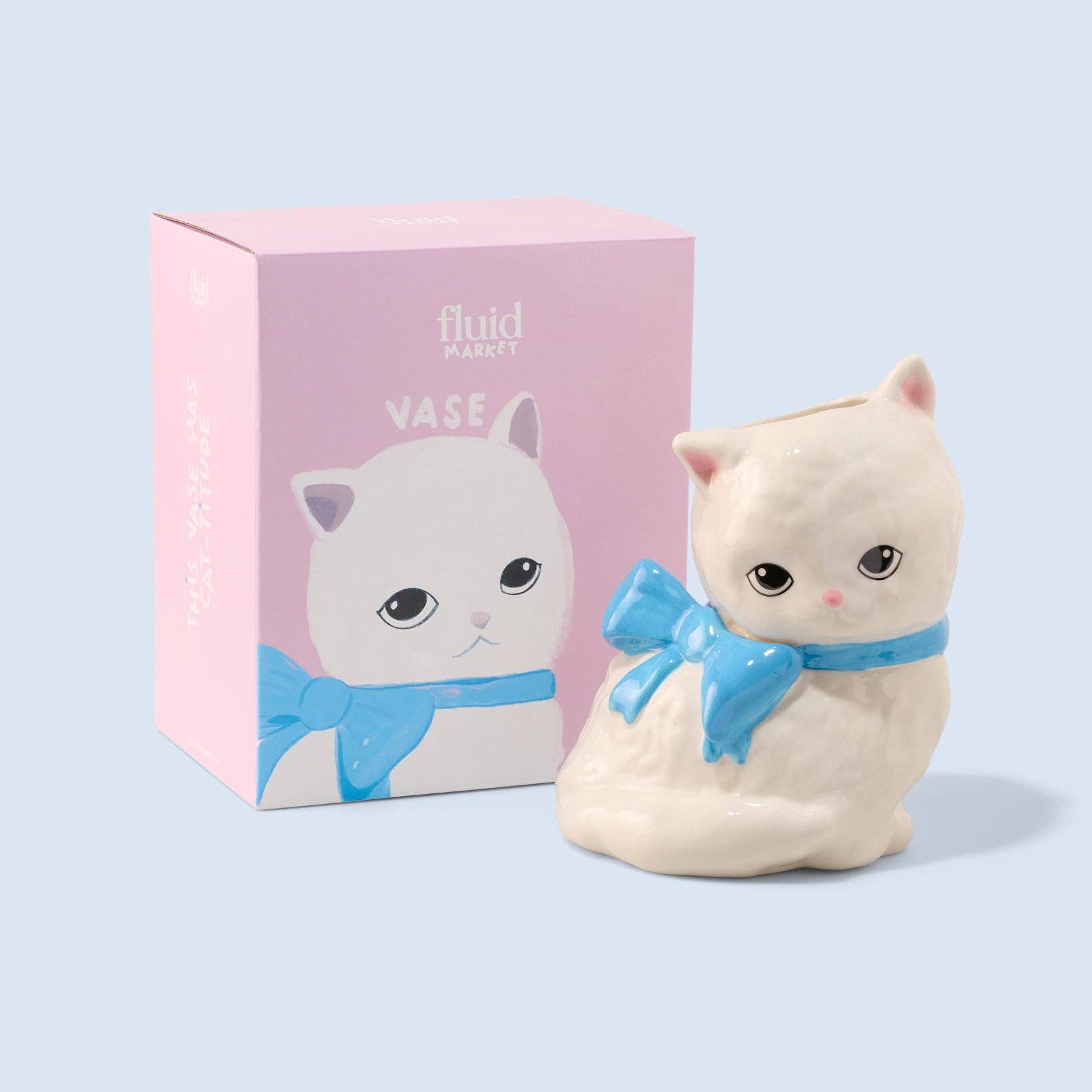 Keramikvase Katze von Fluid Market