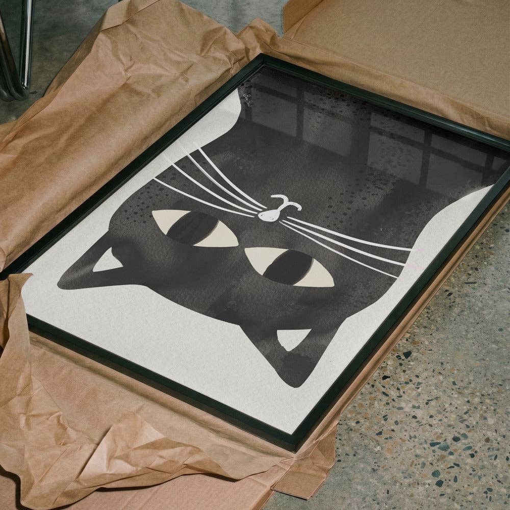 Kunstdruck «Schwarze Katze»