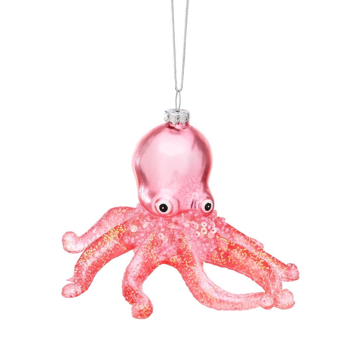 Baumschmuck Oktopus pink von Sass & Belle – pink glitzernder Christbaumschmuck in Oktopusform