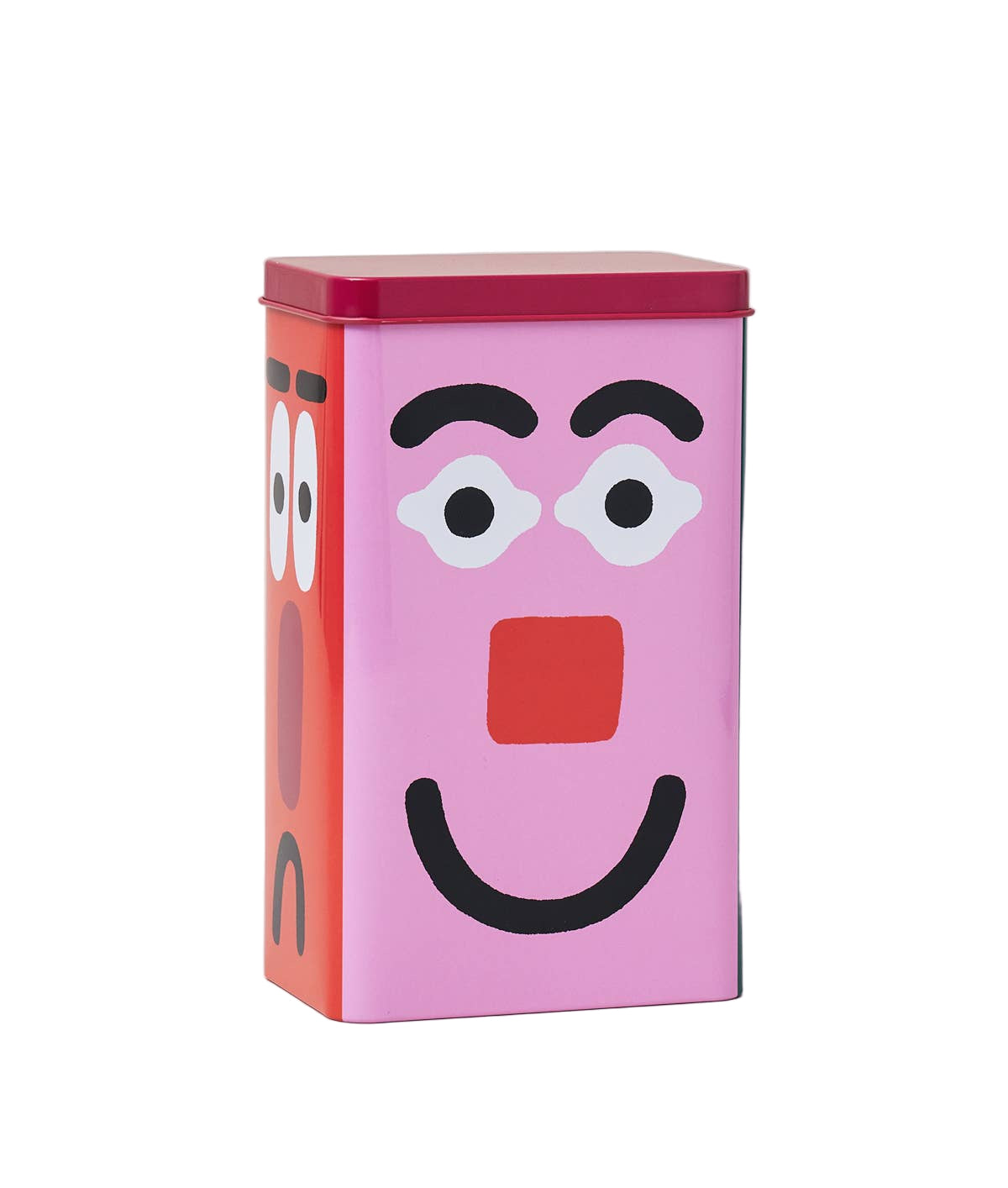 Vorratsdose Faces von Wrap – Frontansicht Motiv von Elliot Kruszynski