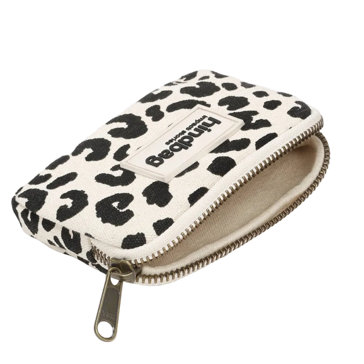 Portemonnaie Lili Leopard Ecru von Hindbag - Bio-Baumwolle GOTS Frankreich Geschenk