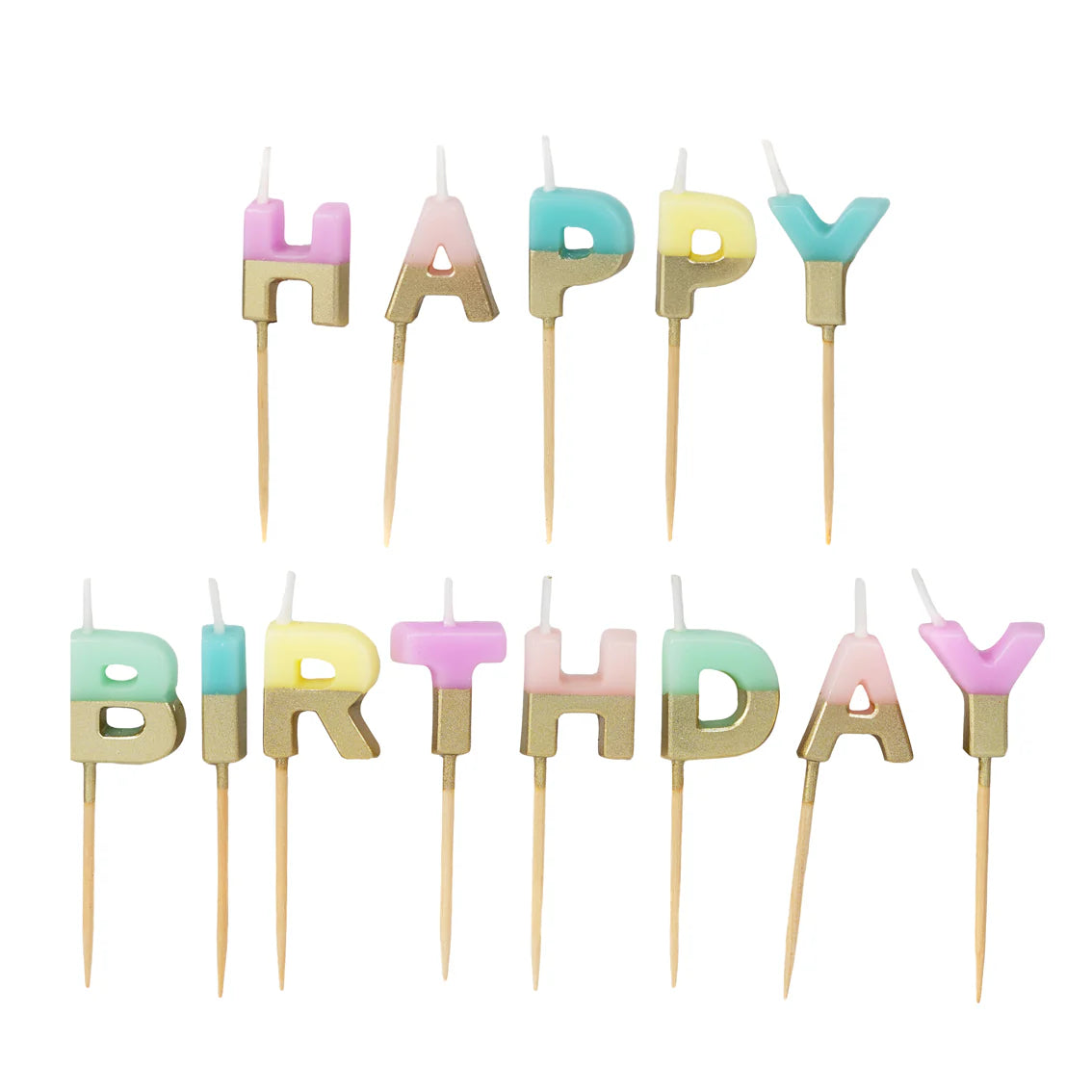 Happy Birthday Kerzen Talking Tables – Frontansicht Verpackung