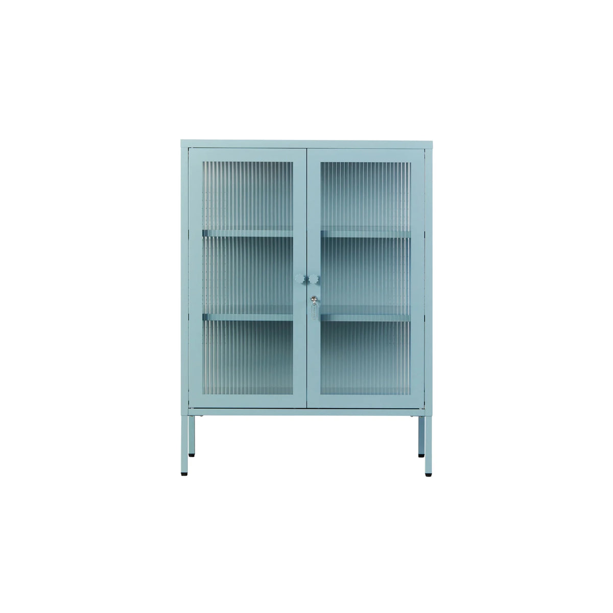 Schrank The Mixer von Mustard Made in Ocean – Sideboard Riffelglas Metallmöbel