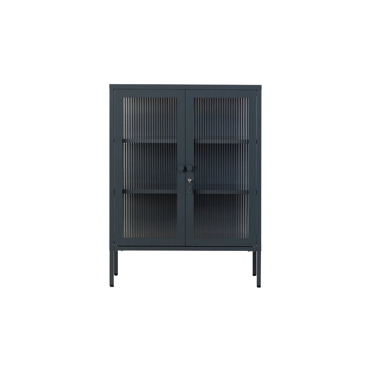 Schrank The Mixer von Mustard Made in Slate – Riffelglas Metallschrank Wohnen