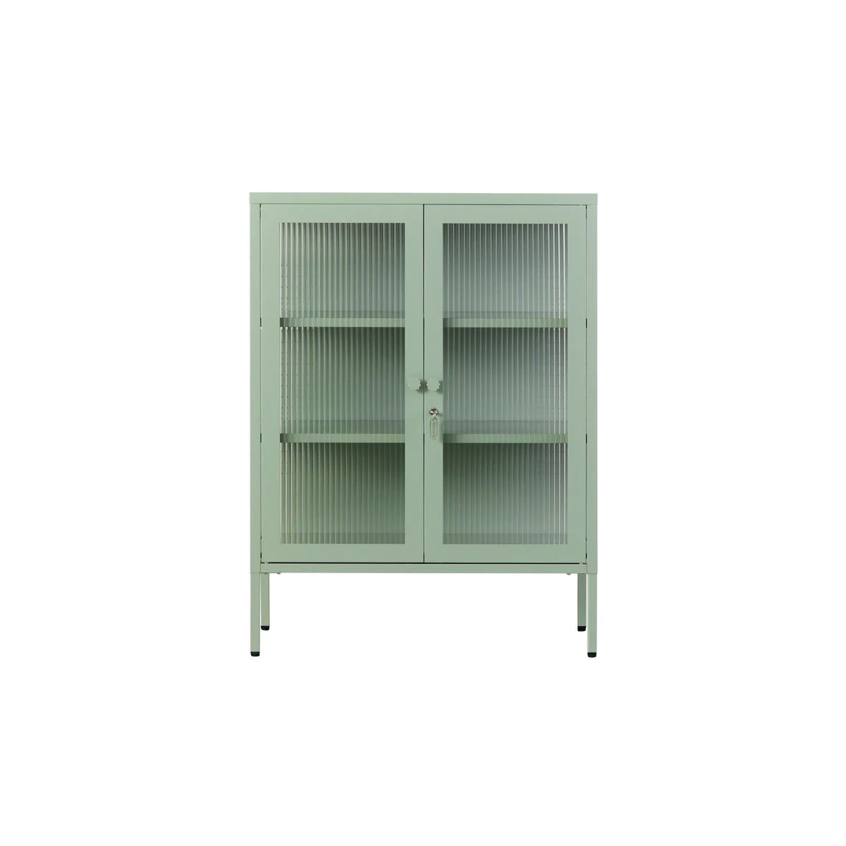 Schrank The Mixer von Mustard Made in Sage – Riffelglas Metallschrank Lifestyle