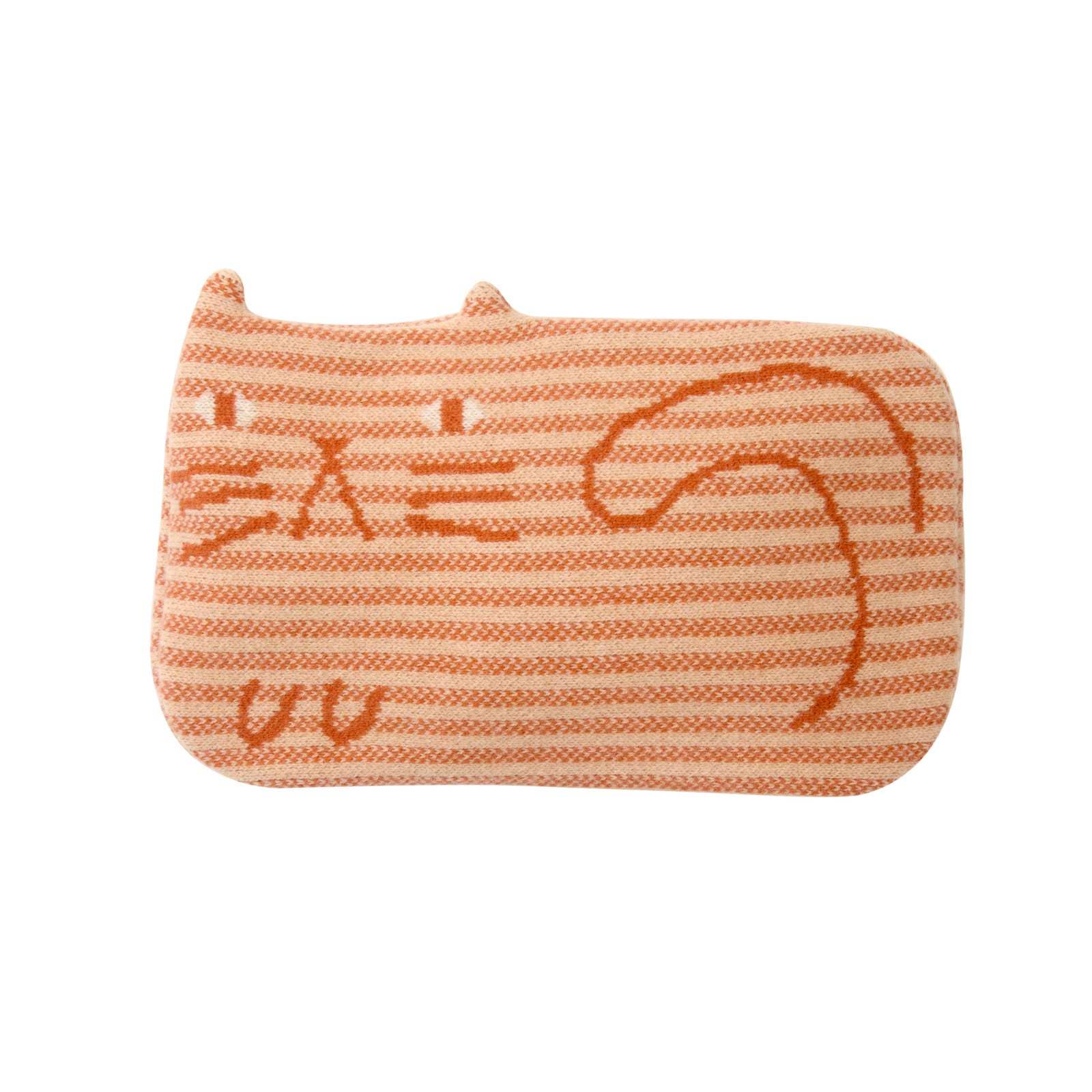 Bettflasche Ginge Cat von Donna Wilson – handgestrickter Lammwoll-Bezug rothaarige Katze