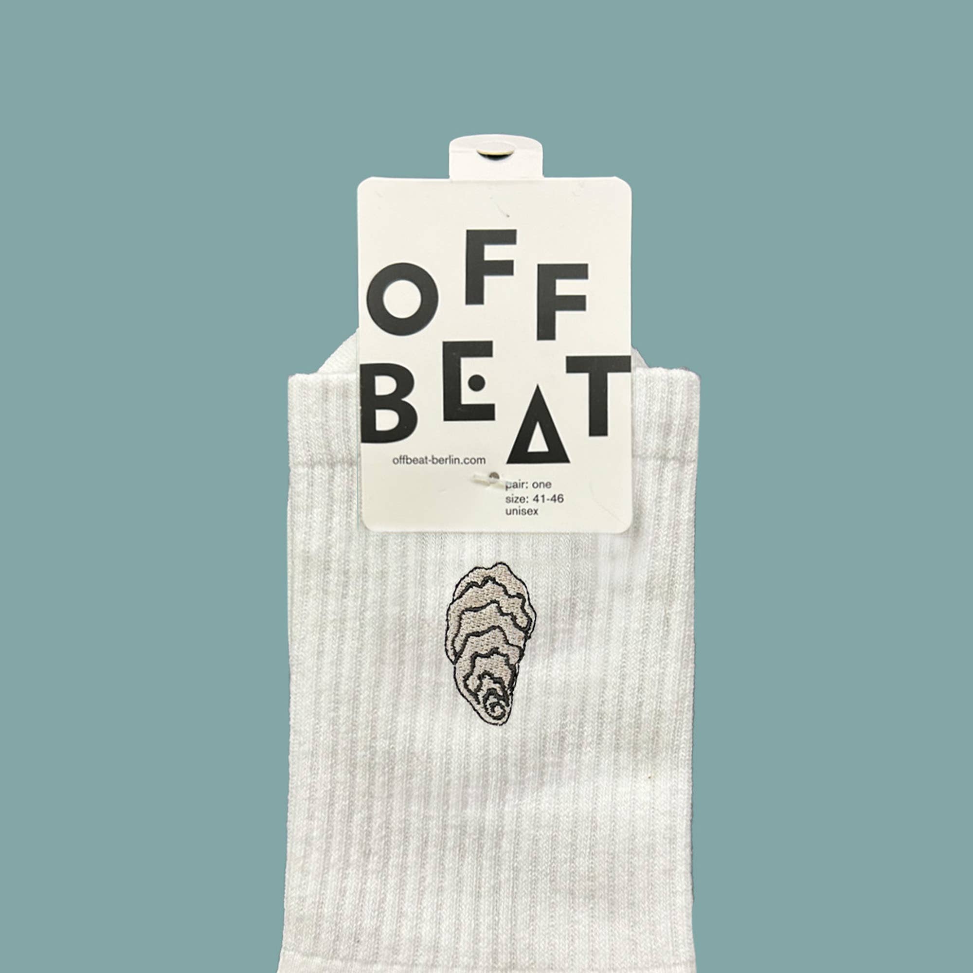 Bestickte Socken - Auster von Offbeat