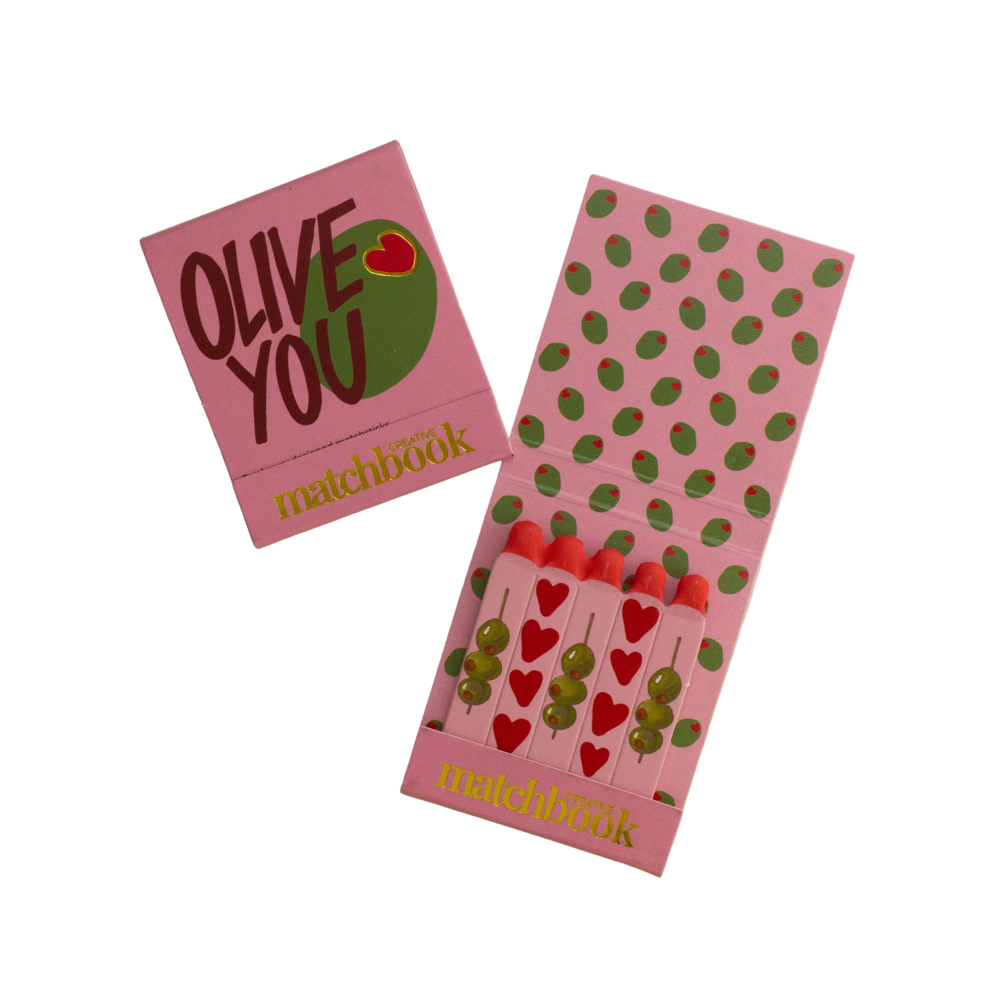 Matchbook Olive You von Matchbook Creative – Streichholzheftchen geschlossen