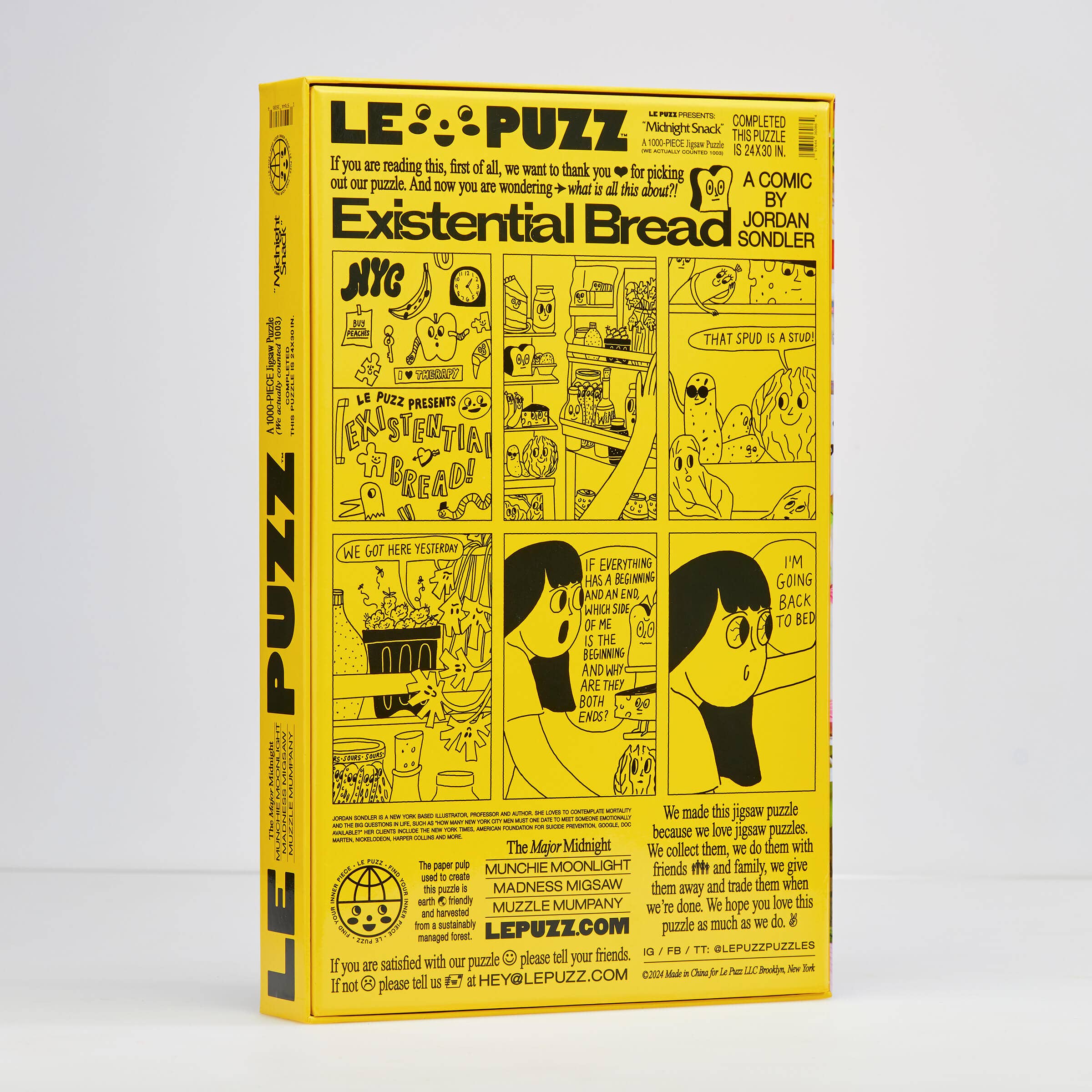Le Puzz Midnight Snack – Rückseite Puzzleschachtel mit Detailansicht