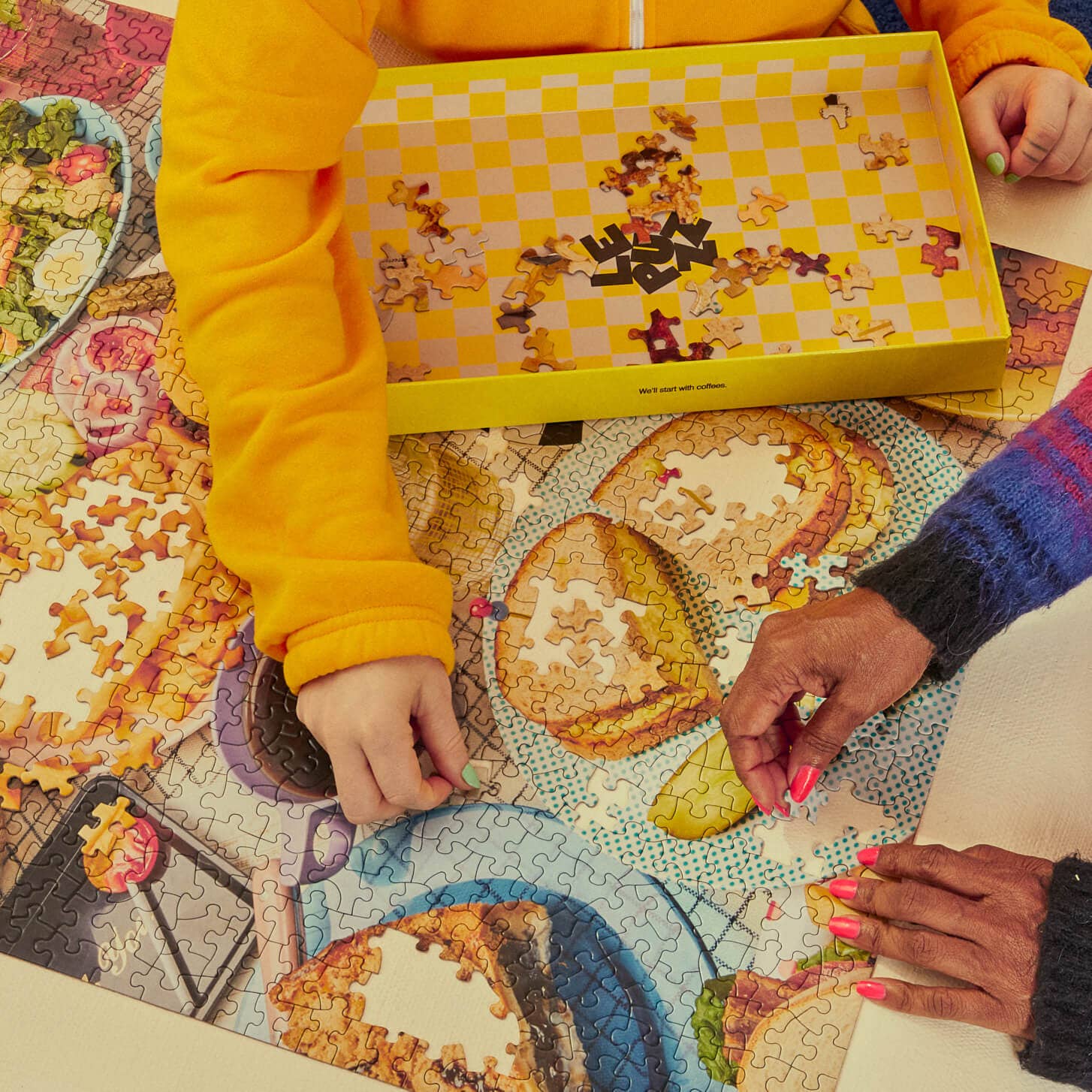 Le Puzz Das Diner – Lifestyle auf Tisch puzzeln American Diner Motiv