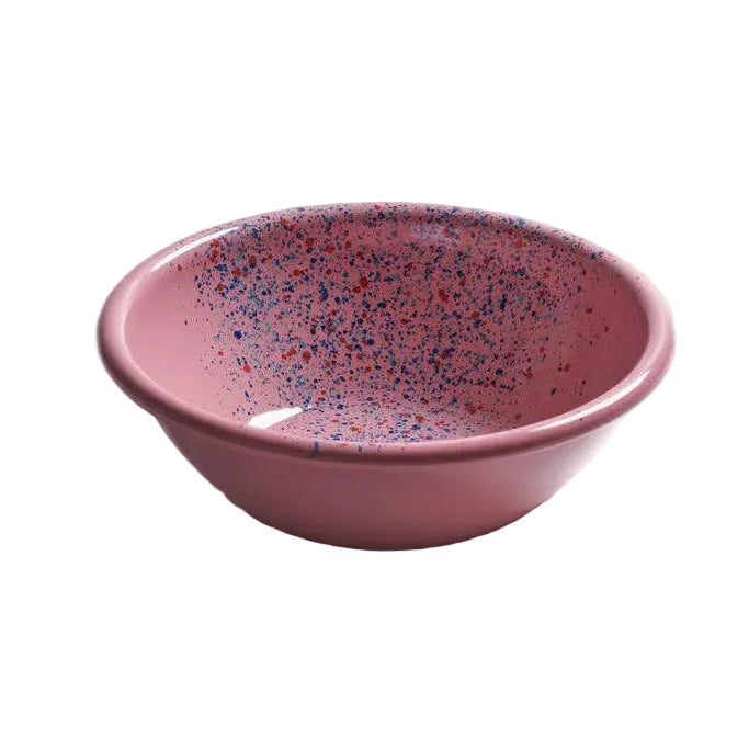 Kleine Schale Flow Fest von Kapka - Emaille Schale Tuerkei Rosa Blau handgefertigt
