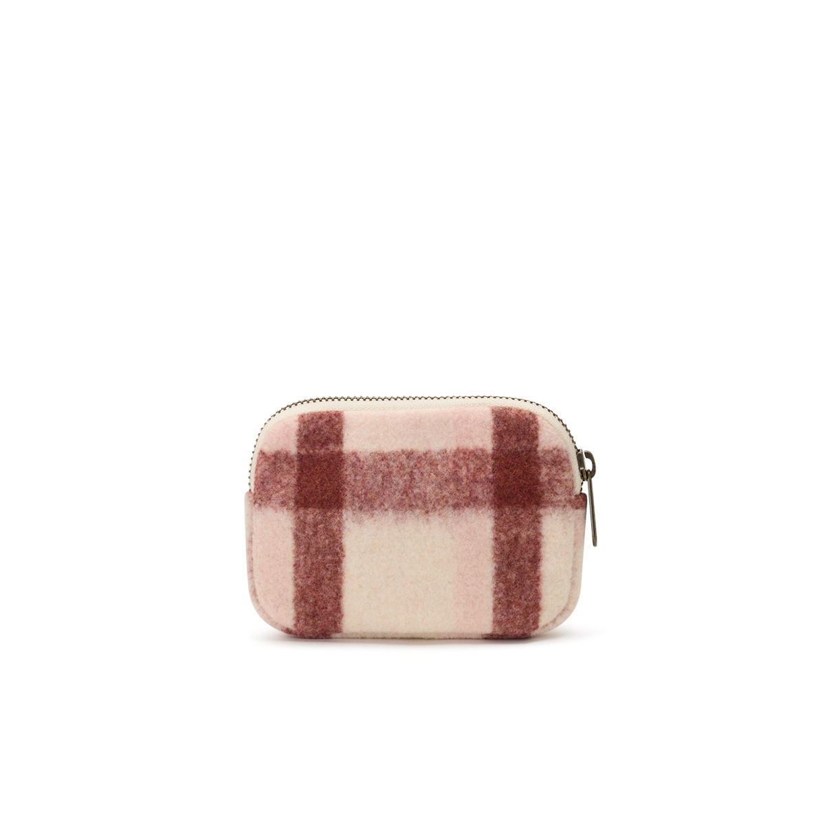 Hindbag Lili Rosa Tartan – Detailansicht Reissverschluss und Muster