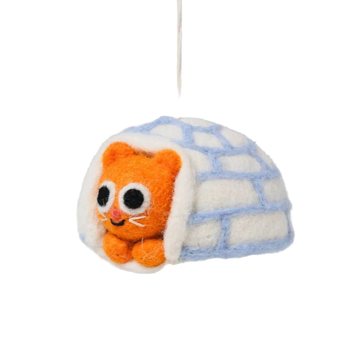 Weihnachtsanhänger Frost Cat von Wrap – handgefertigter Filzanhänger 100% Fairtrade aus Nepal