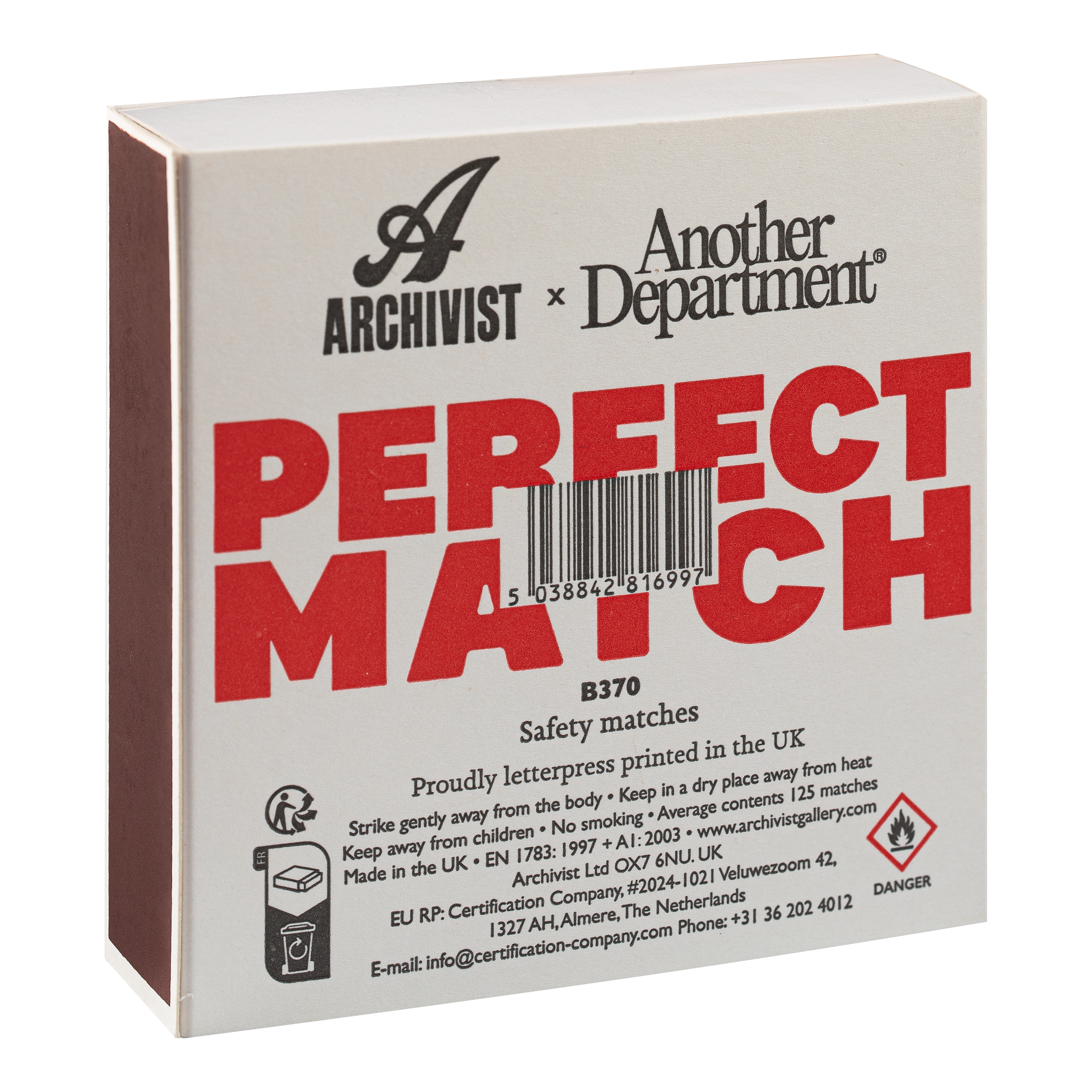 Streichholzschachtel „Perfect Match“ von Archivist Gallery