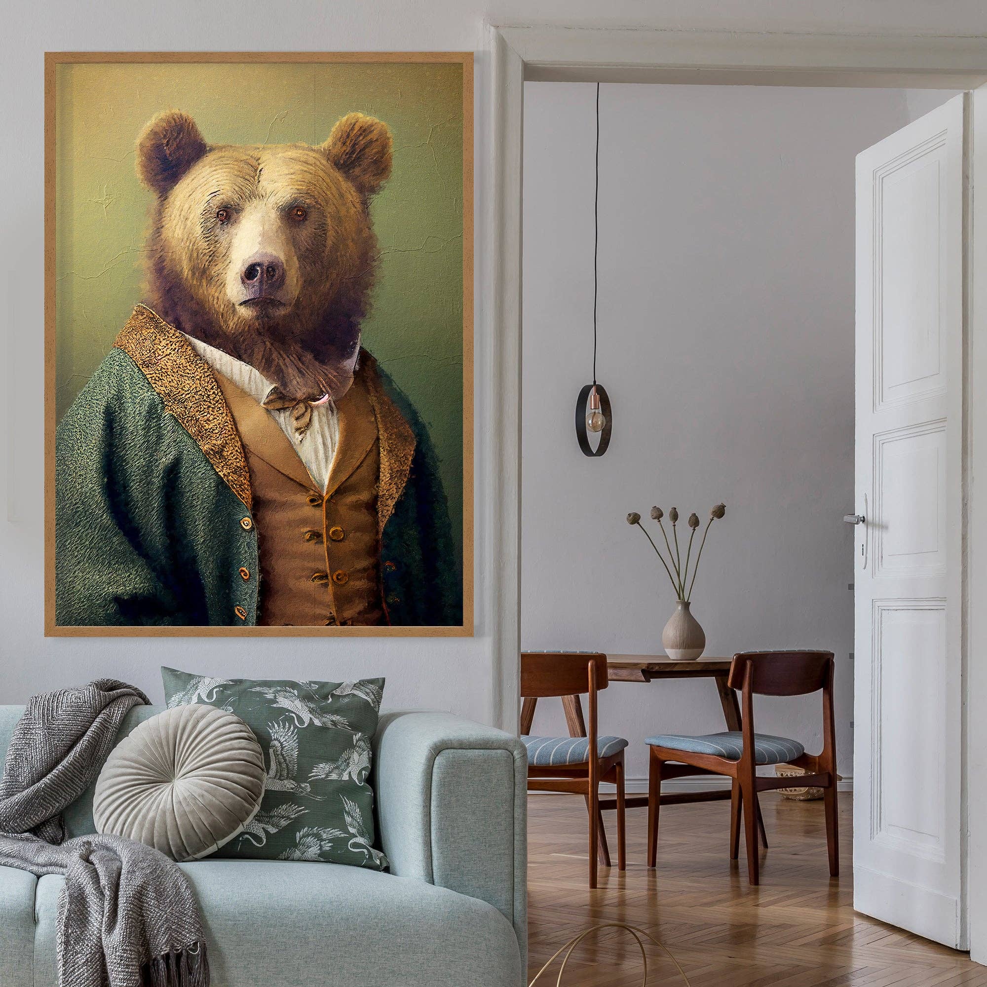 Poster Brown Bear Animal Head Portrait