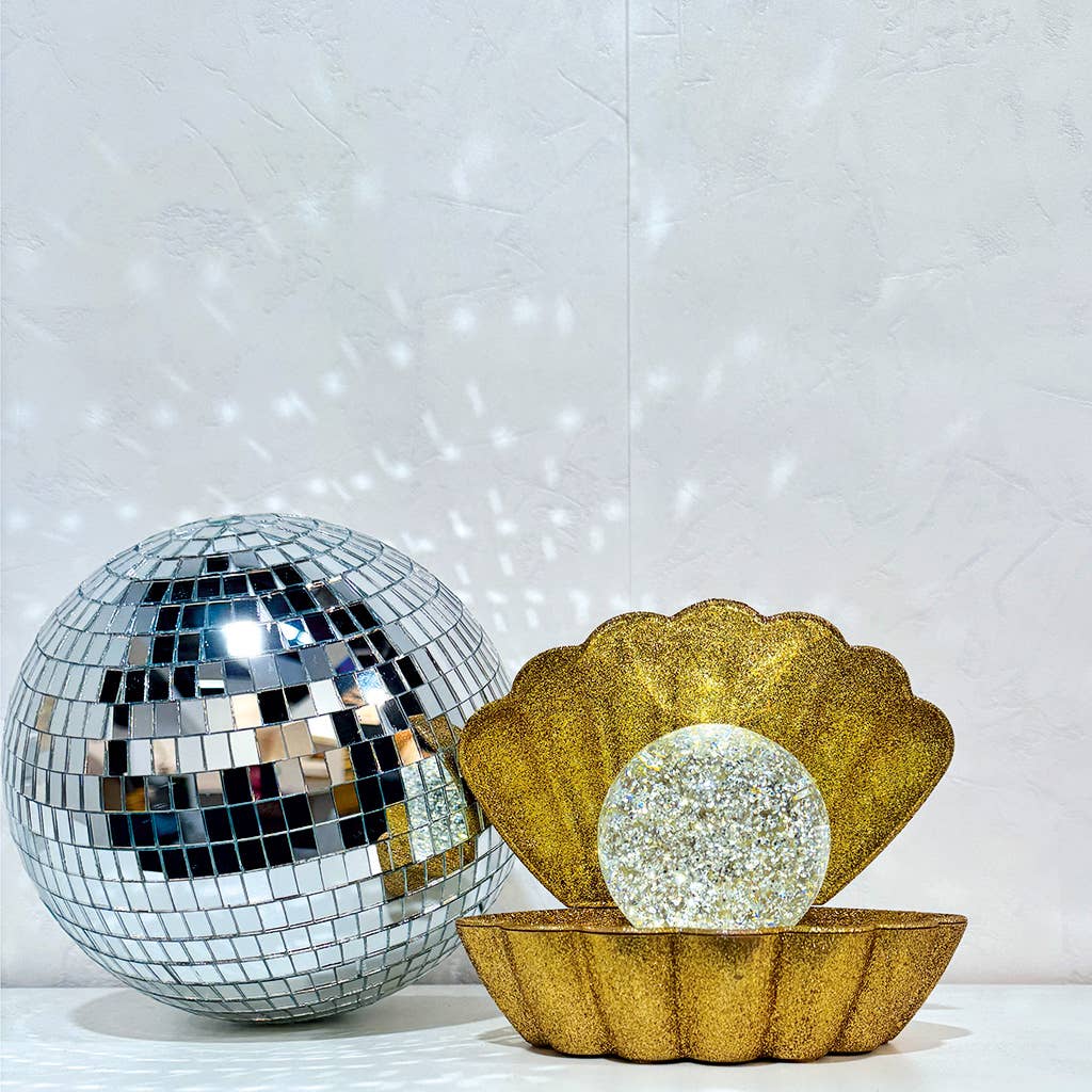 Muschel Lampe Coki mit Glitzer von Objet Paris