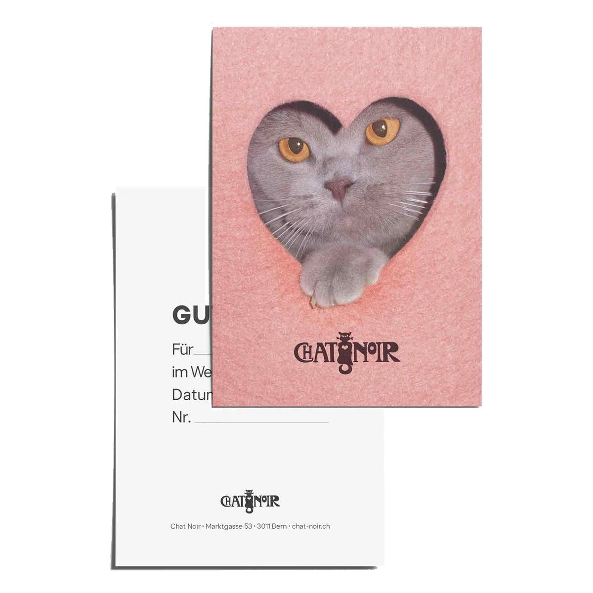 Gutschein Chat Noir – Geschenkgutschein einlösbar im Laden an der Marktgasse 53 Bern