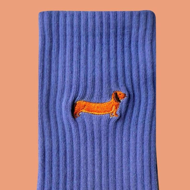 Bestickte Socken - Dachshund von Offbeat