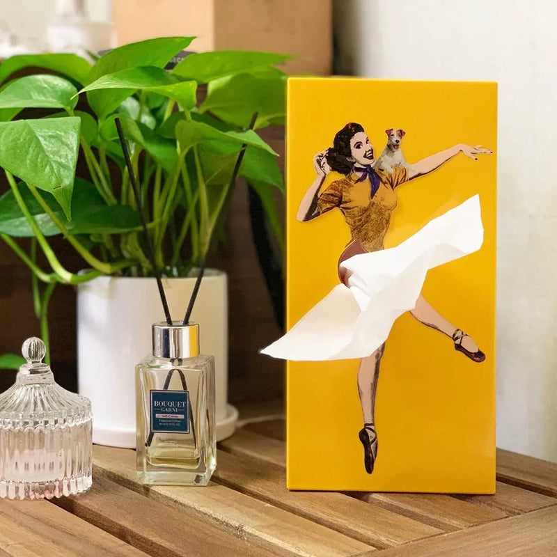 Spextrum Vintage Girl Taschentuchbox – Rückseite