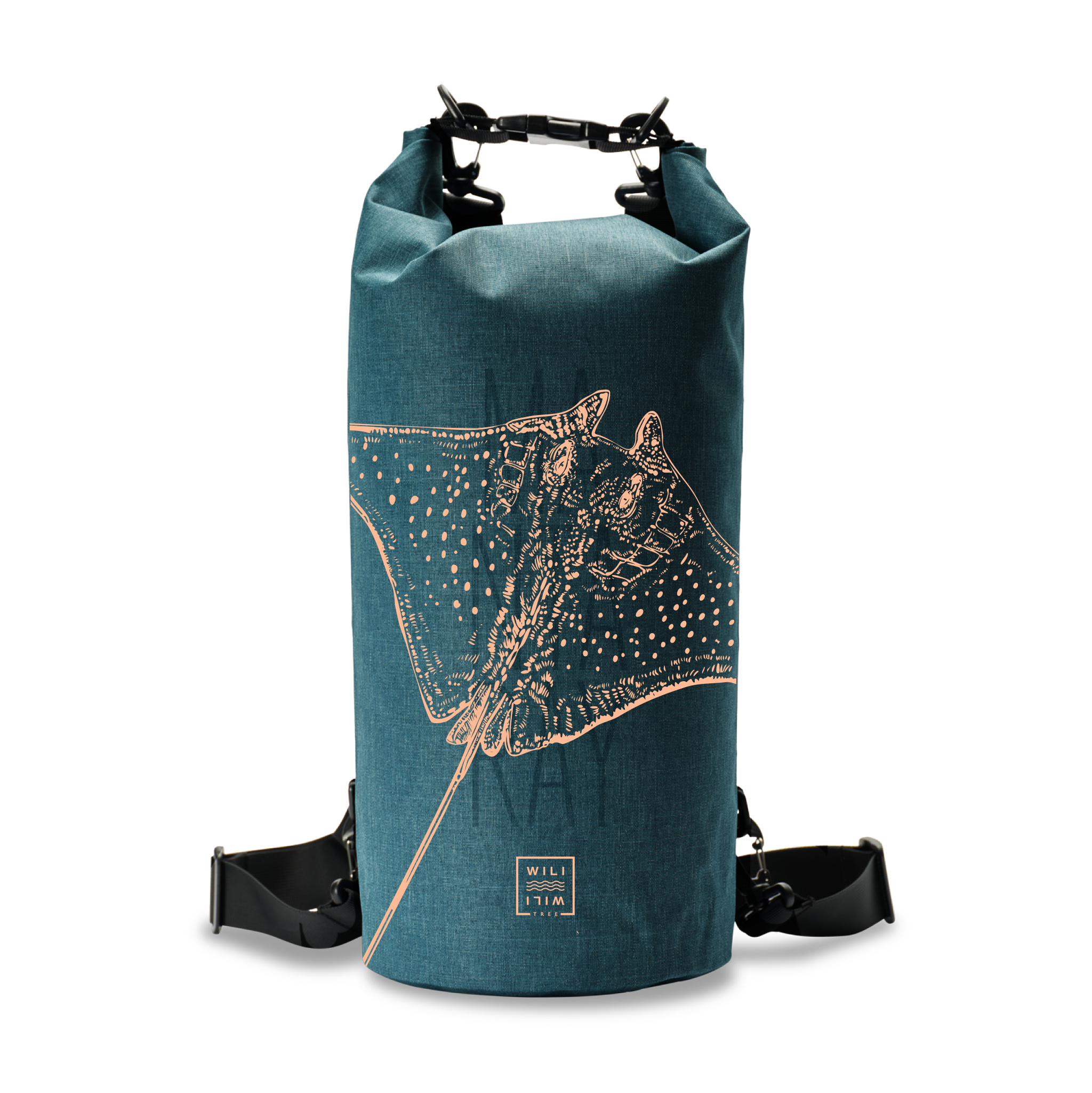 Manta Ray Dry Bag 15L Deep Sea von WILI WILI TREE - Aarebag Mantarochen wasserdicht Schweiz