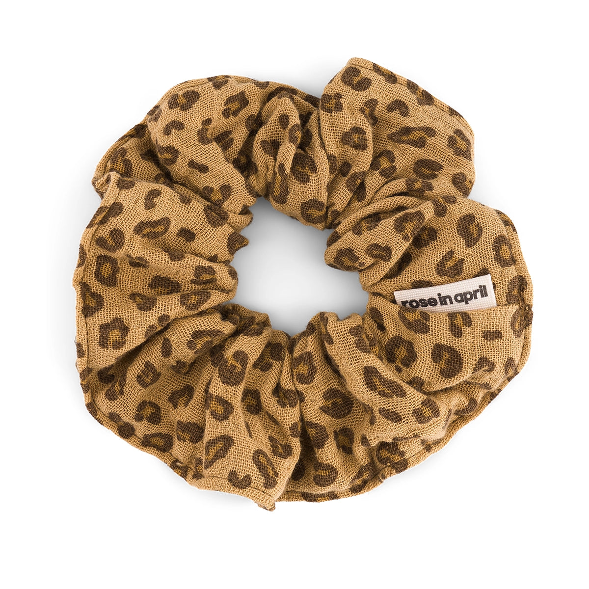 Haargummi Leopard Kaffee von Rose in April – GOTS-zertifizierte Bio-Baumwolle