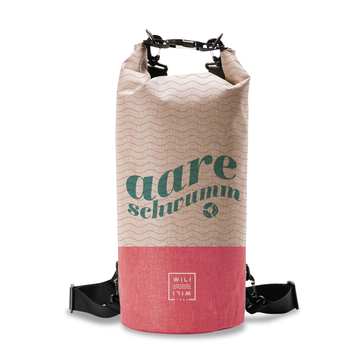 Aare Schwumm Dry Bag 7L von WILI WILI TREE – Frontansicht Aarebag Bern Aare