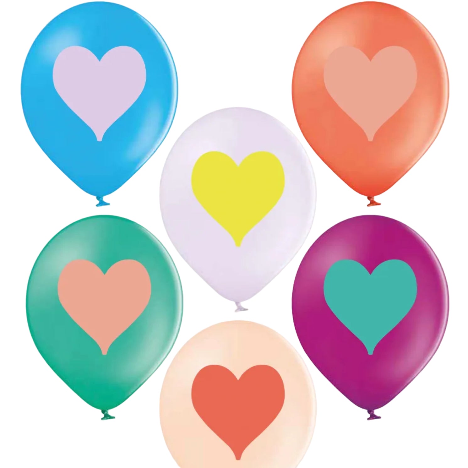 Luftballons Herzen bunt – 12er Set aus 100% Naturkautschuk von Ava & Yves