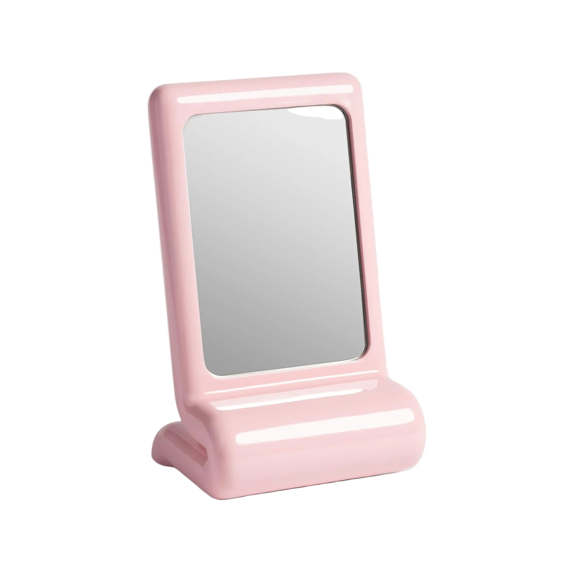 Spiegel Vanity Whip Pink – &klevering Handspiegel in Schlagsahne-Form