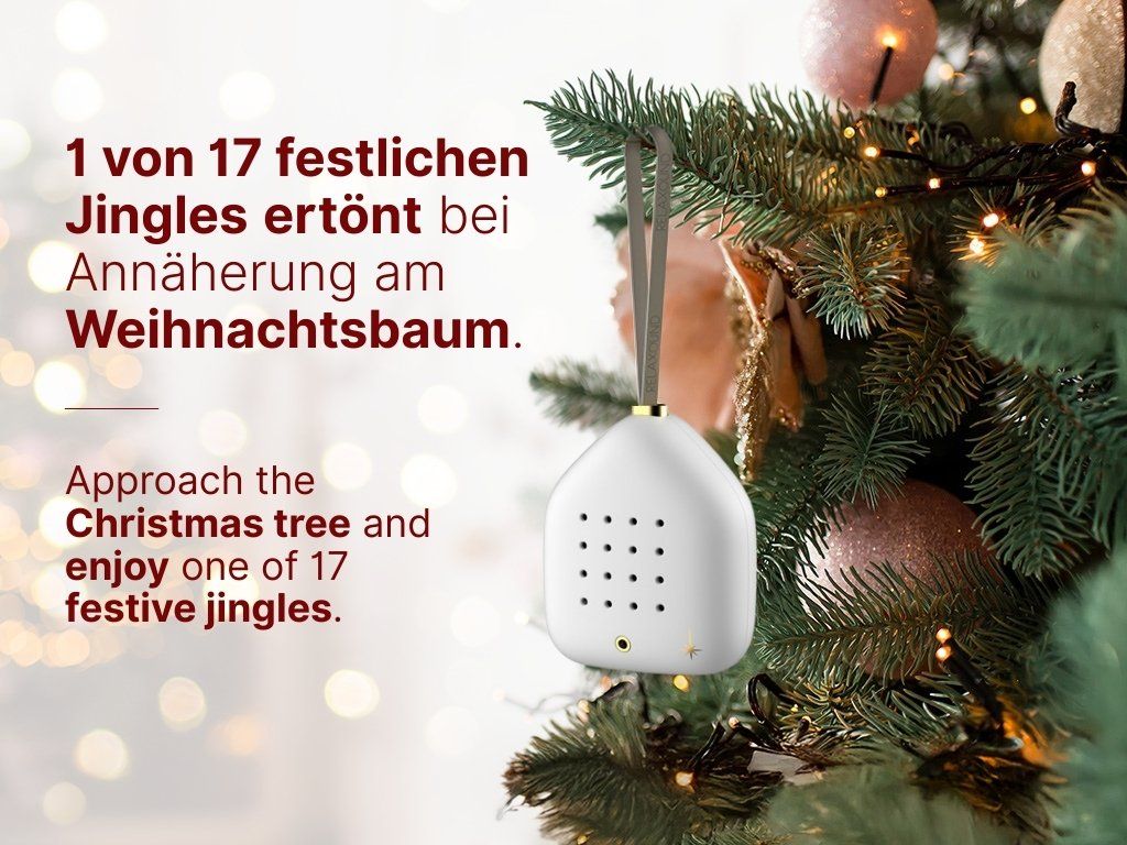 Relaxound Jingle Bells – Detailansicht Bewegungssensor und 360° Aufhängung